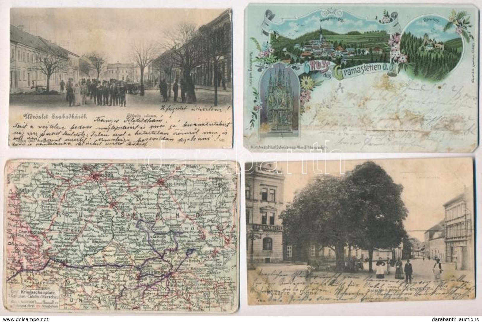 ** * 48 Db RÉGI Történelmi Magyar és Külföldi Városképes Lap, Vegyes Minőség / 48 Pre-1945 Town-view Postcards From The  - Ohne Zuordnung