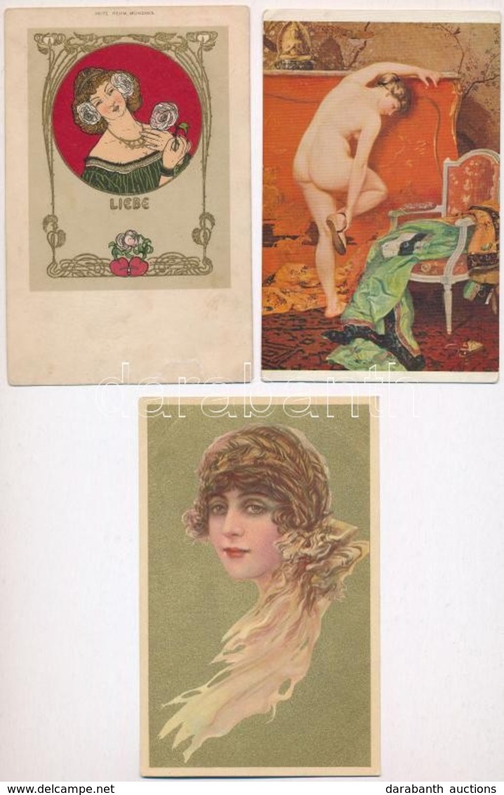 ** * 34 Db RÉGI Motívumlap: Hölgyek, Vegyes Minőség / 34 Pre-1945 Motive Postcards: Ladies, Mixed Quality - Ohne Zuordnung