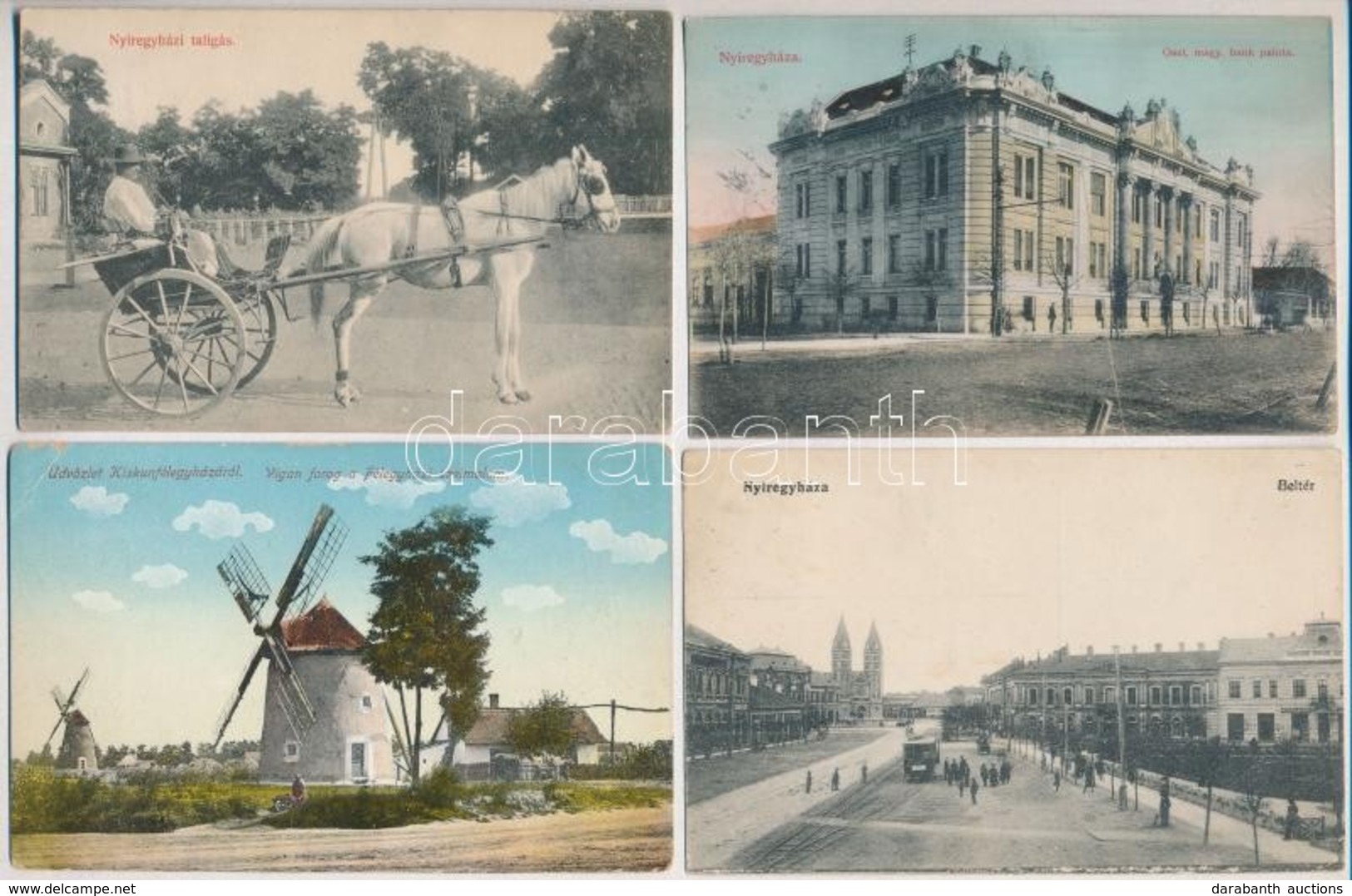 ** * 15 Db RÉGI Magyar Városképes Lap, Vegyes Minőség / 15 Pre-1945 Hungarian Town-view Postcards, Mixed Quality - Unclassified