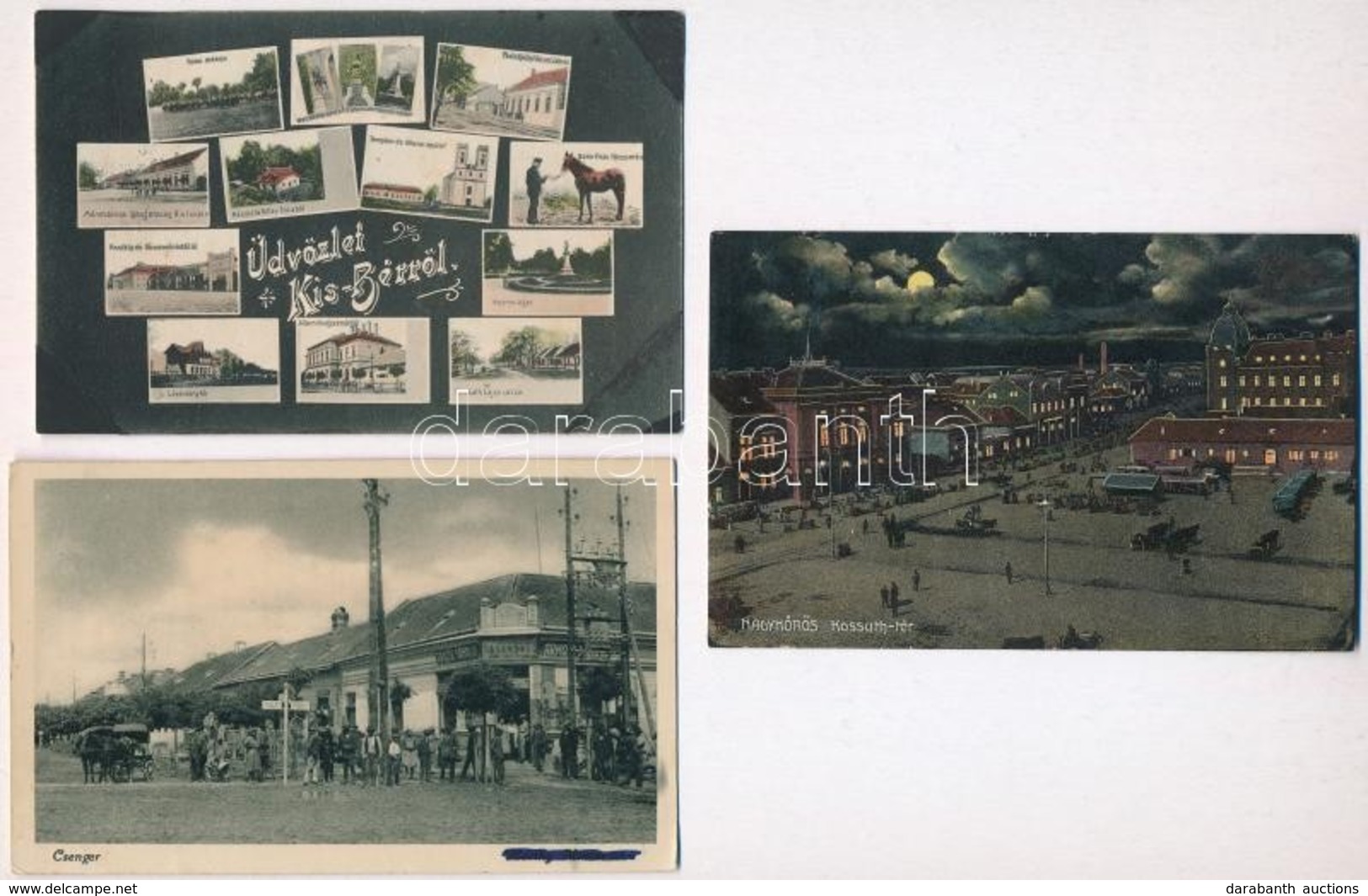 ** * 14 Db RÉGI Magyar Városképes Lap, Vegyes Minőség / 14 Pre-1945 Hungarian Town-view Postcards, Mixed Quality - Non Classés