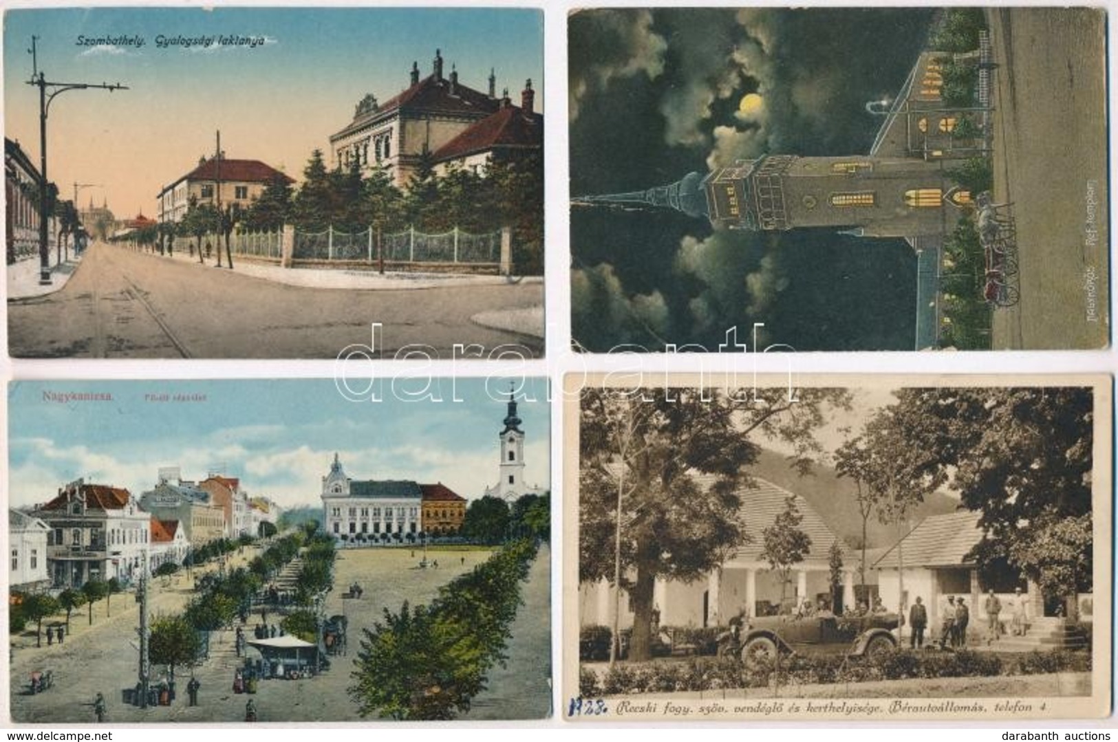 ** * 14 Db RÉGI Magyar Városképes Lap, Vegyes Minőség / 14 Pre-1945 Hungarian Town-view Postcards, Mixed Quality - Non Classés