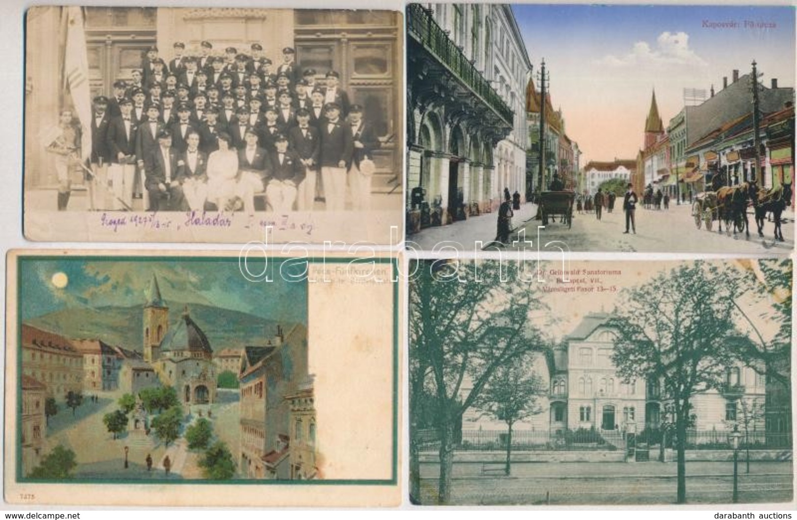 ** * 10 Db RÉGI Magyar Városképes Lap, Vegyes Minőség / 10 Pre-1945 Hungarian Town-view Postcards, Mixed Quality - Non Classés