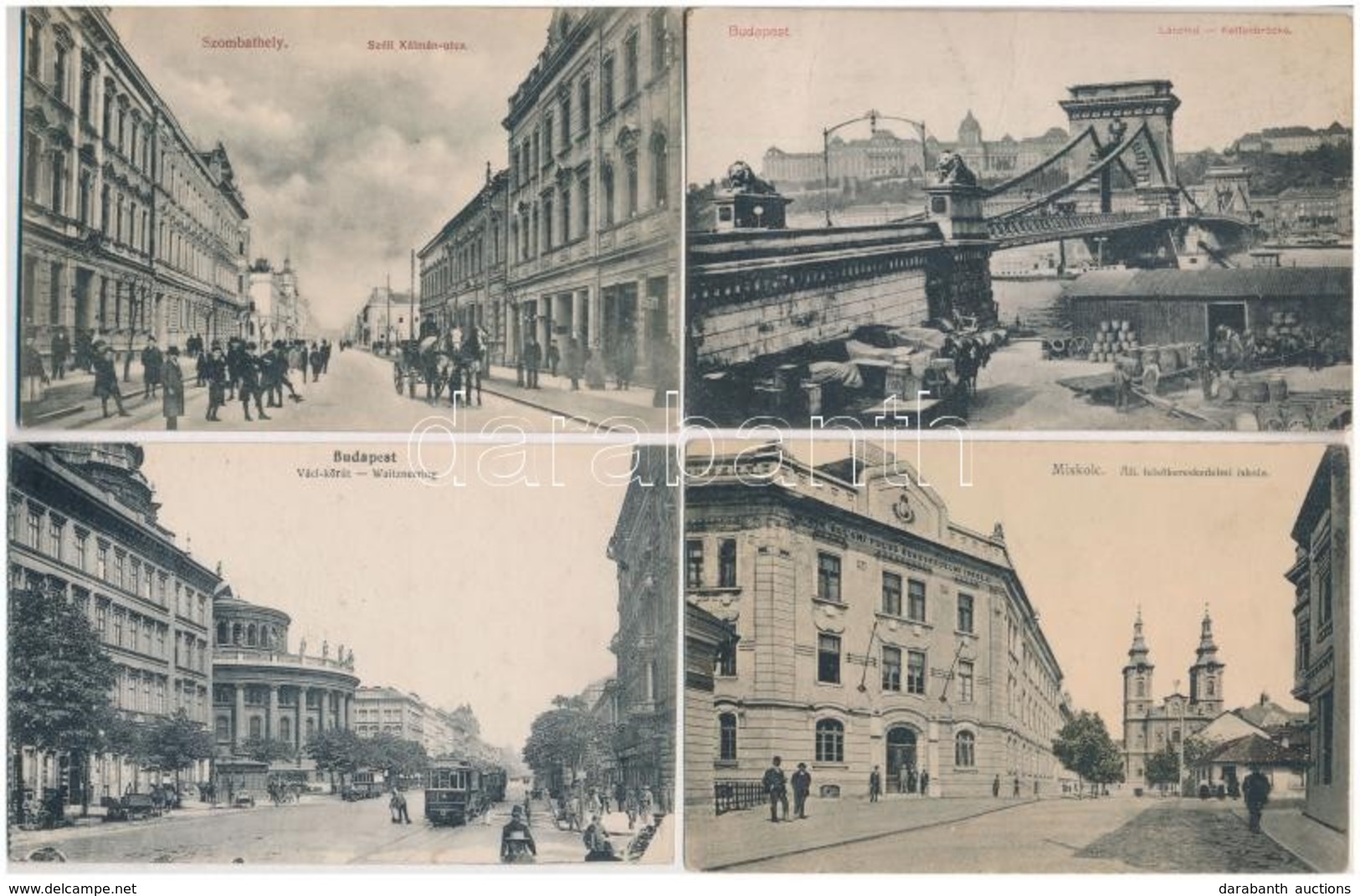 ** * 9 Db RÉGI Magyar Városképes Lap, Vegyes Minőség / 9 Pre-1945 Hungarian Town-view Postcards, Mixed Quality - Non Classés