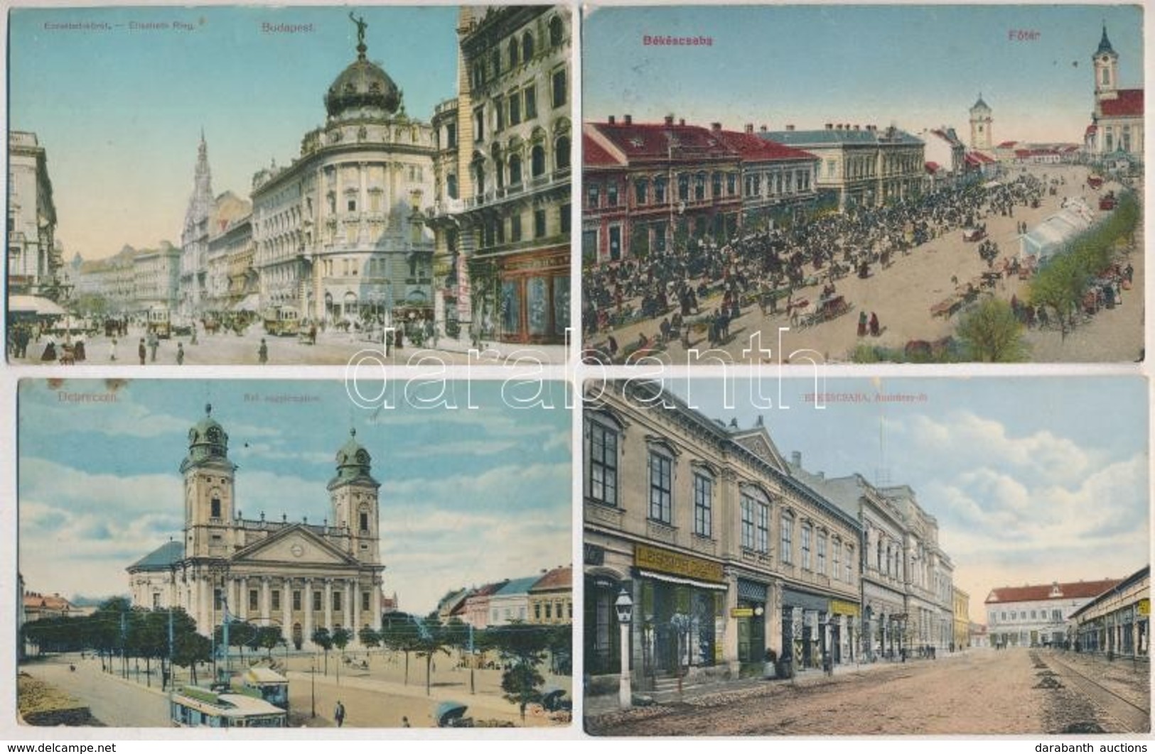 ** * 9 Db RÉGI Magyar Városképes Lap, Vegyes Minőség / 9 Pre-1945 Hungarian Town-view Postcards, Mixed Quality - Non Classés