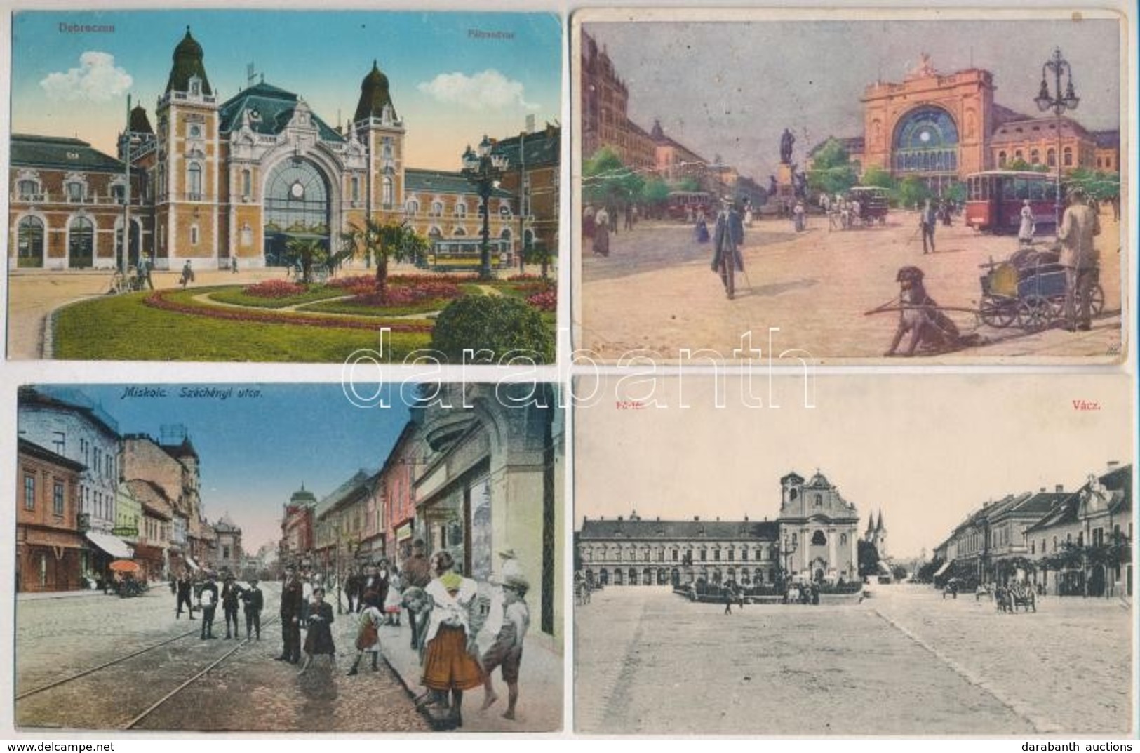 ** * 8 Db RÉGI Magyar Városképes Lap, Vegyes Minőség / 8 Pre-1945 Hungarian Town-view Postcards, Mixed Quality - Ohne Zuordnung