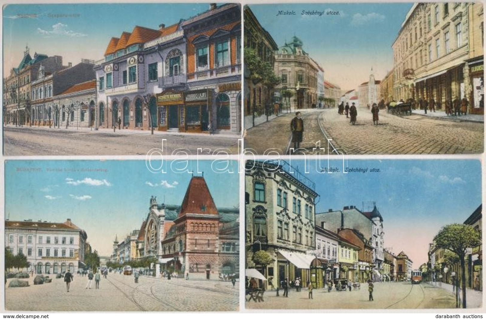 ** * 7 Db RÉGI Magyar Városképes Lap, Vegyes Minőség / 7 Pre-1945 Hungarian Town-view Postcards, Mixed Quality - Ohne Zuordnung