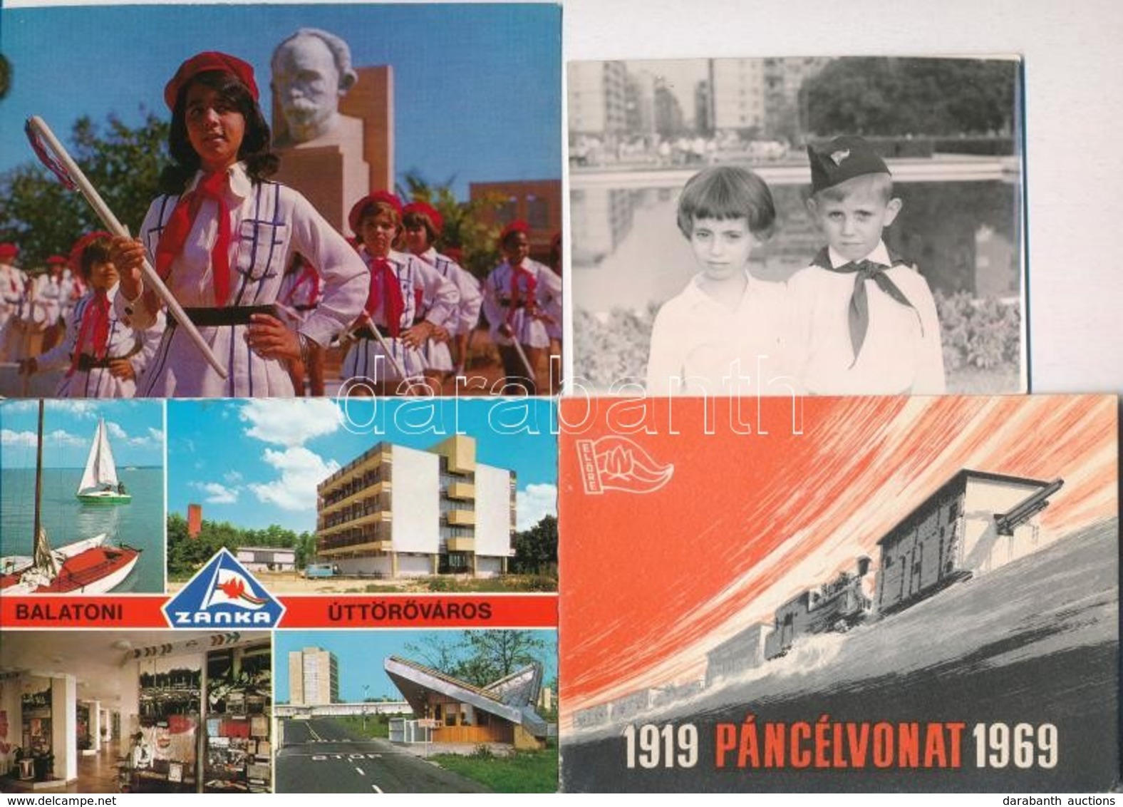 ** * 19 Db MODERN Magyar Motívum Képeslap: úttörők és Fotók / 19 Modern Hungarian Motive Postcards: Hungarian Pioneer Mo - Non Classés