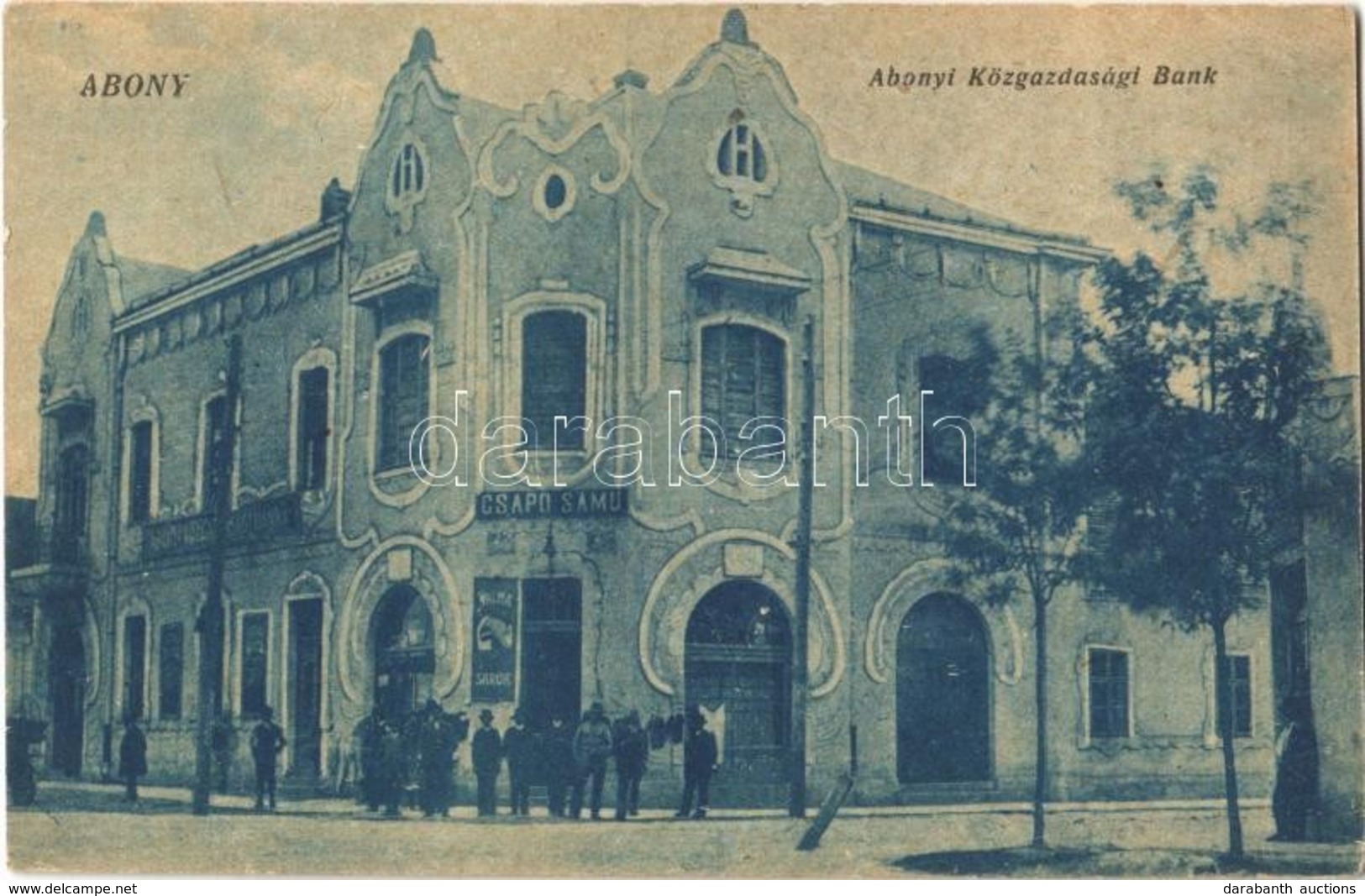 * T2/T3 1935 Abony, Abonyi Közgazdasági Bank, Csapó Samu üzlete. Batta Sándor Kiadása (r) - Non Classés