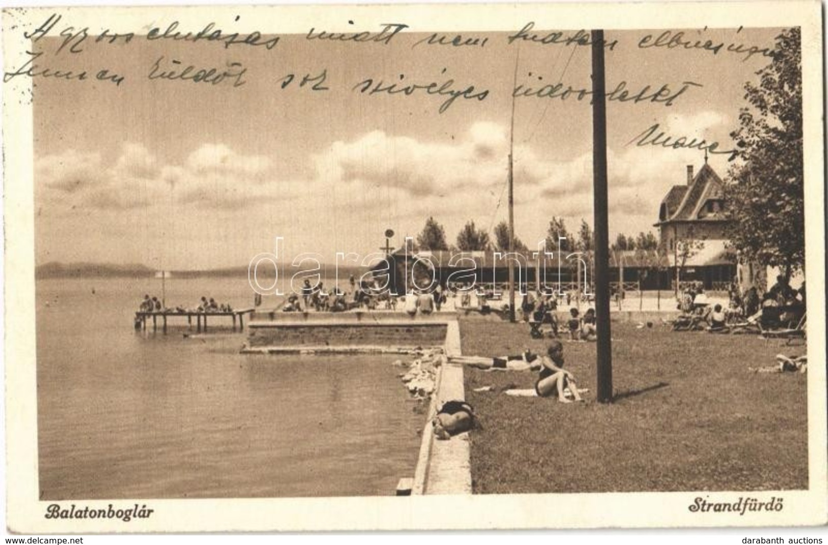 T2 1941 Balatonboglár, Strandfürdő, Fürdőzők, Napozók - Ohne Zuordnung