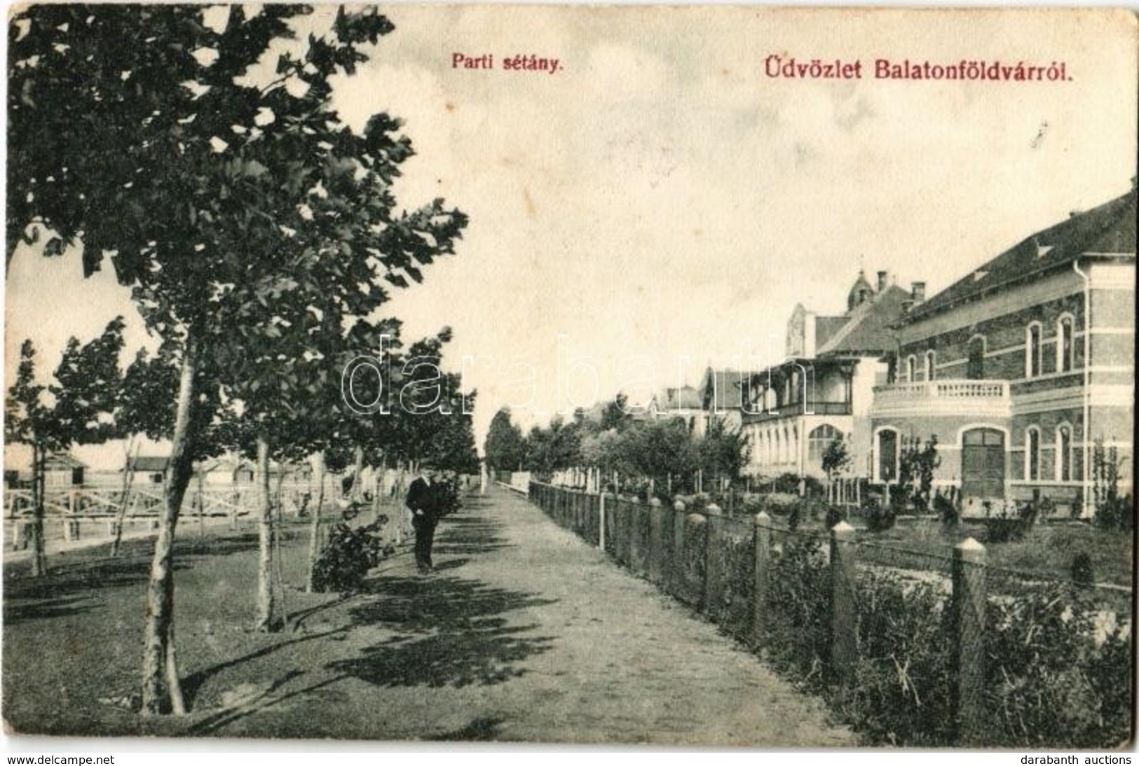 T2/T3 1907 Balatonföldvár, Parti Sétány, Villák. Gerendai Gyula Kiadása - Ohne Zuordnung