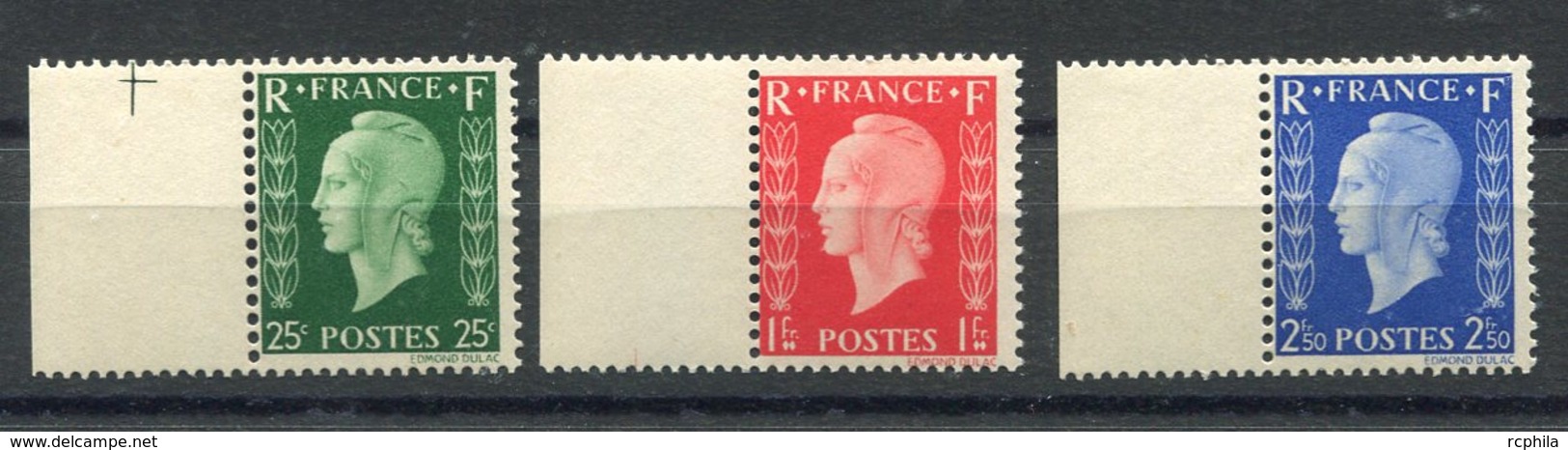 RC 15288 FRANCE N° 701A / 701C MARIANNE DE DULAC SIGNÉ CALVES COTE 825€ NEUF ** MNH - Ungebraucht