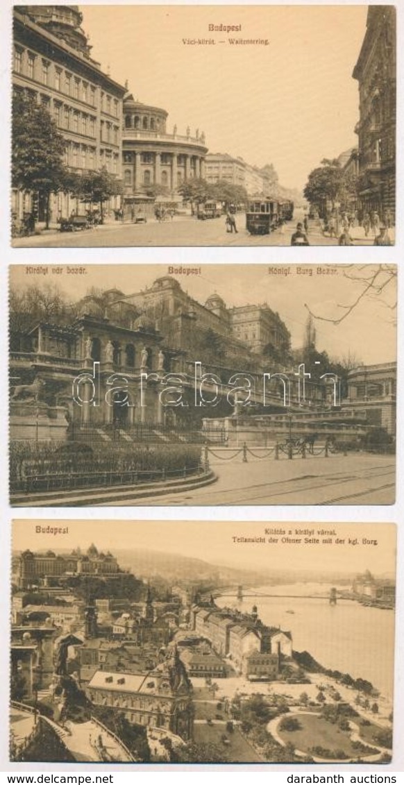** Budapest - 3 Db Régi Használatlan Képeslap Jó Minőségben / 3 Pre-1945 Unused Postcards In Good Condition - Ohne Zuordnung