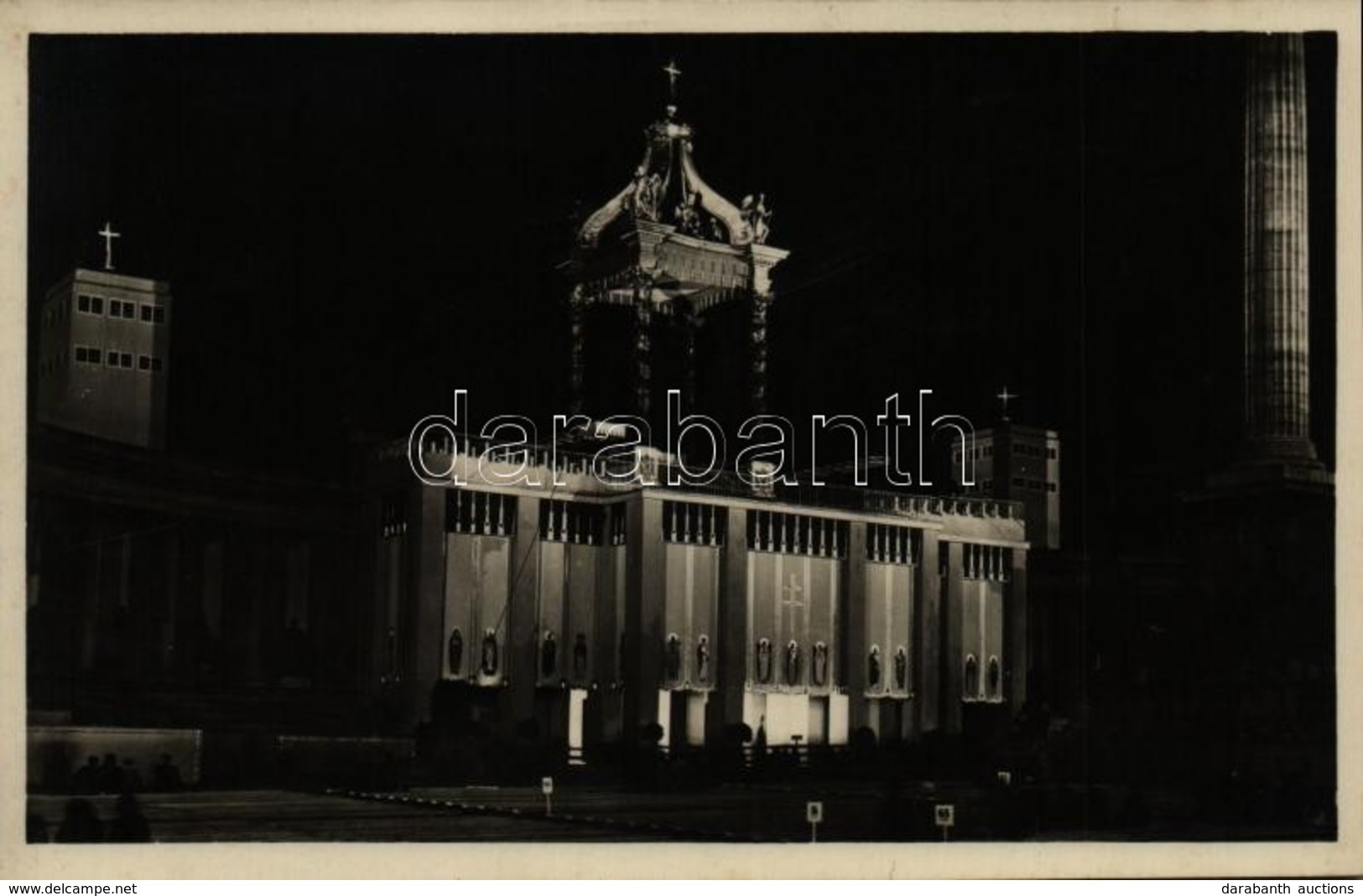 * T2 1938 Budapest, XXXIV. Nemzetközi Eucharisztikus Kongresszus Főoltára, Este. So. Stpl - Ohne Zuordnung