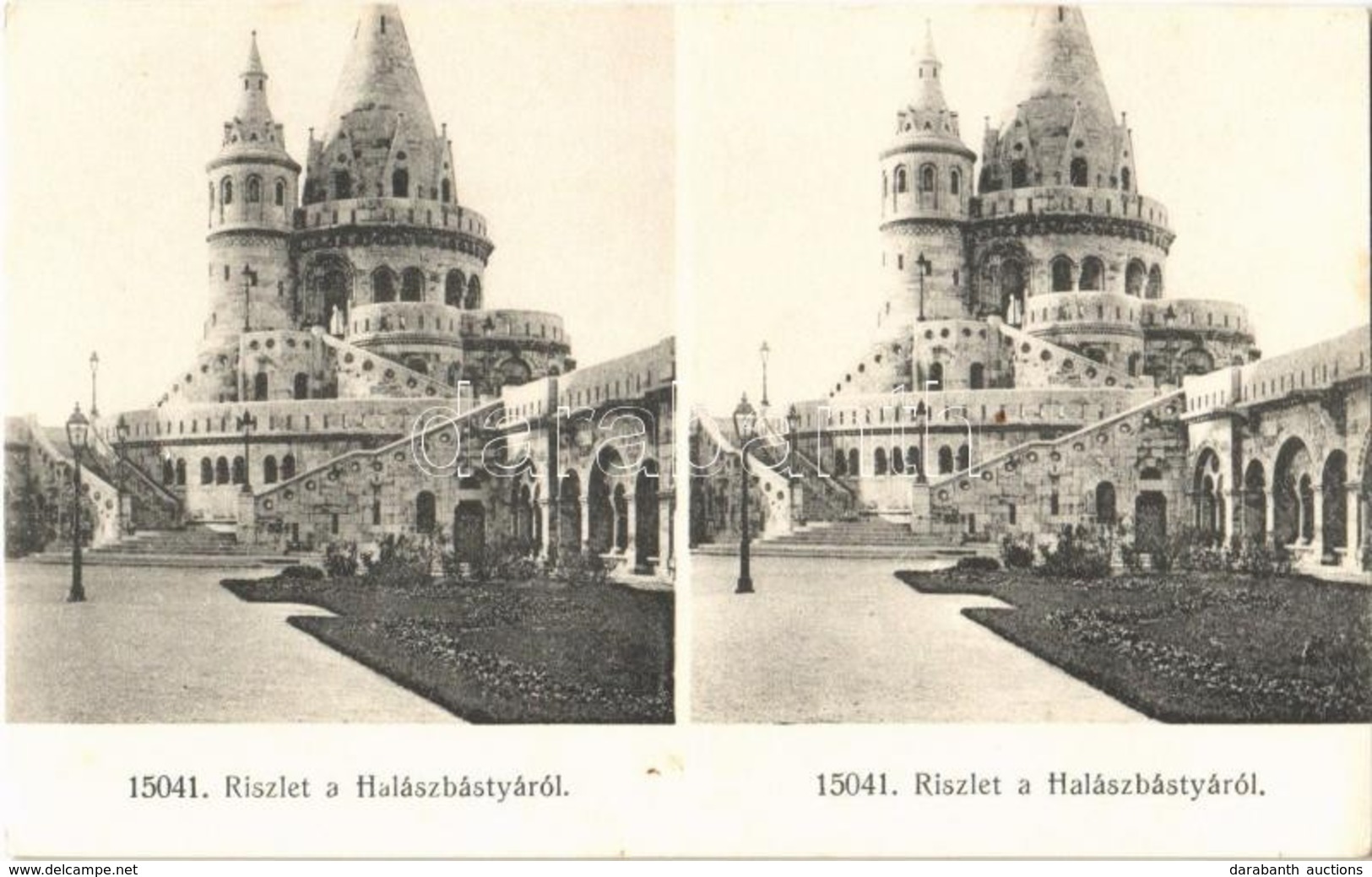 ** T1 Budapest I. Réslet A Halászbástyáról. Sztereó Képeslap / Stereo Postcard - Ohne Zuordnung