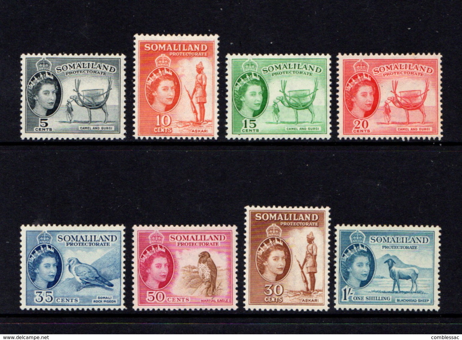 SOMALILAND    1953    Various  Designs    Part  Set  Of  8    MH - Somaliland (Protectorate ...-1959)