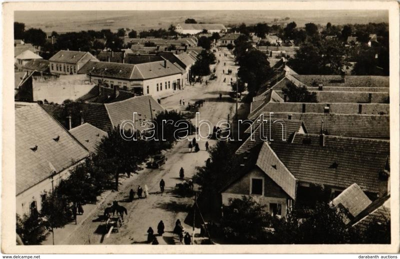 T2 1939 Vámosmikola, Látkép, Utca, Automobil, üzlet. Kiadja Groszmann E. - Non Classés