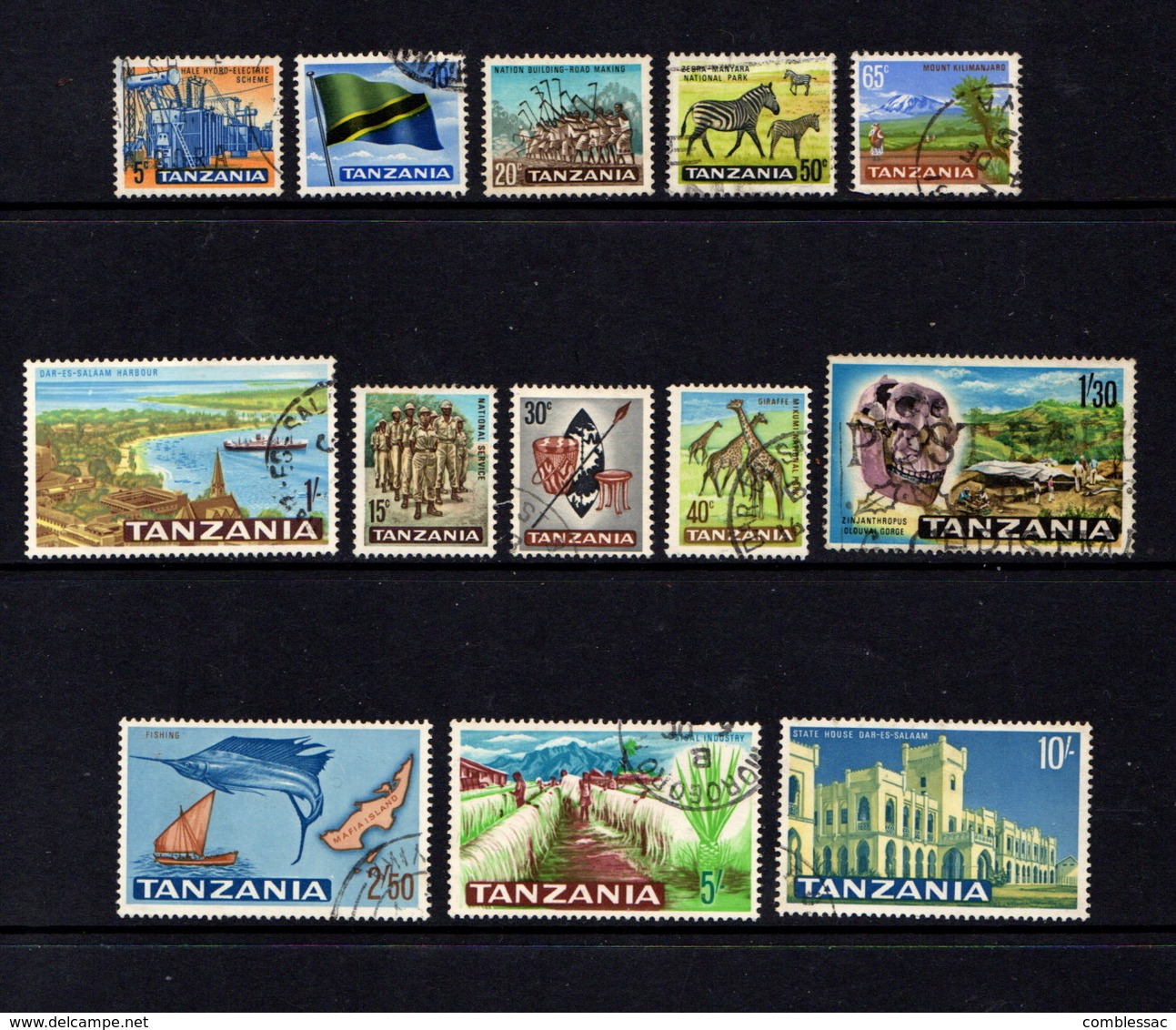 TANZANIA    1965    Various  Designs    Part  Set  Of  13    USED - Tanzania (1964-...)