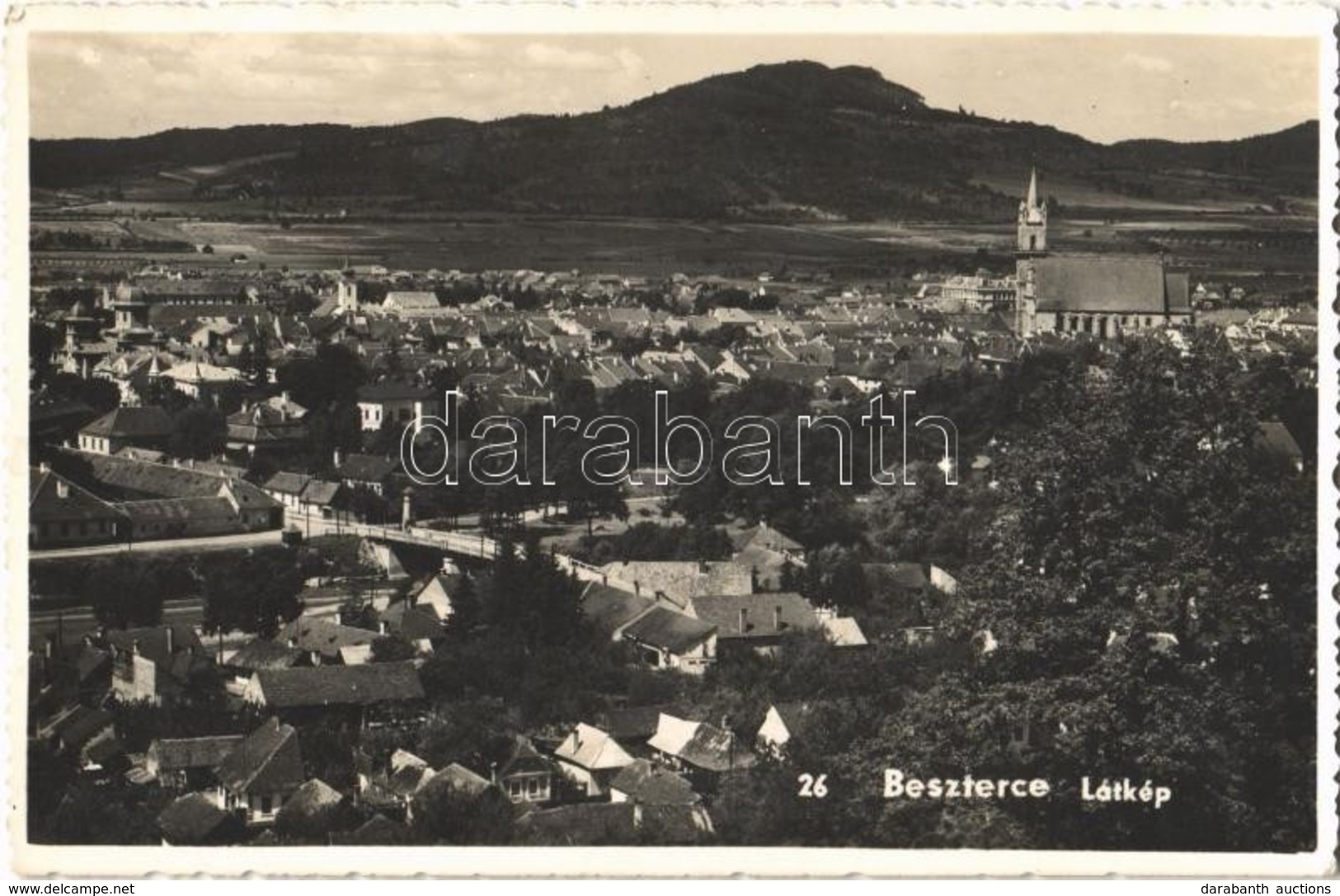 * T2/T3 Beszterce, Bistritz, Bistrita; Látkép / General View (ragasztónyom / Gluemark) - Non Classés