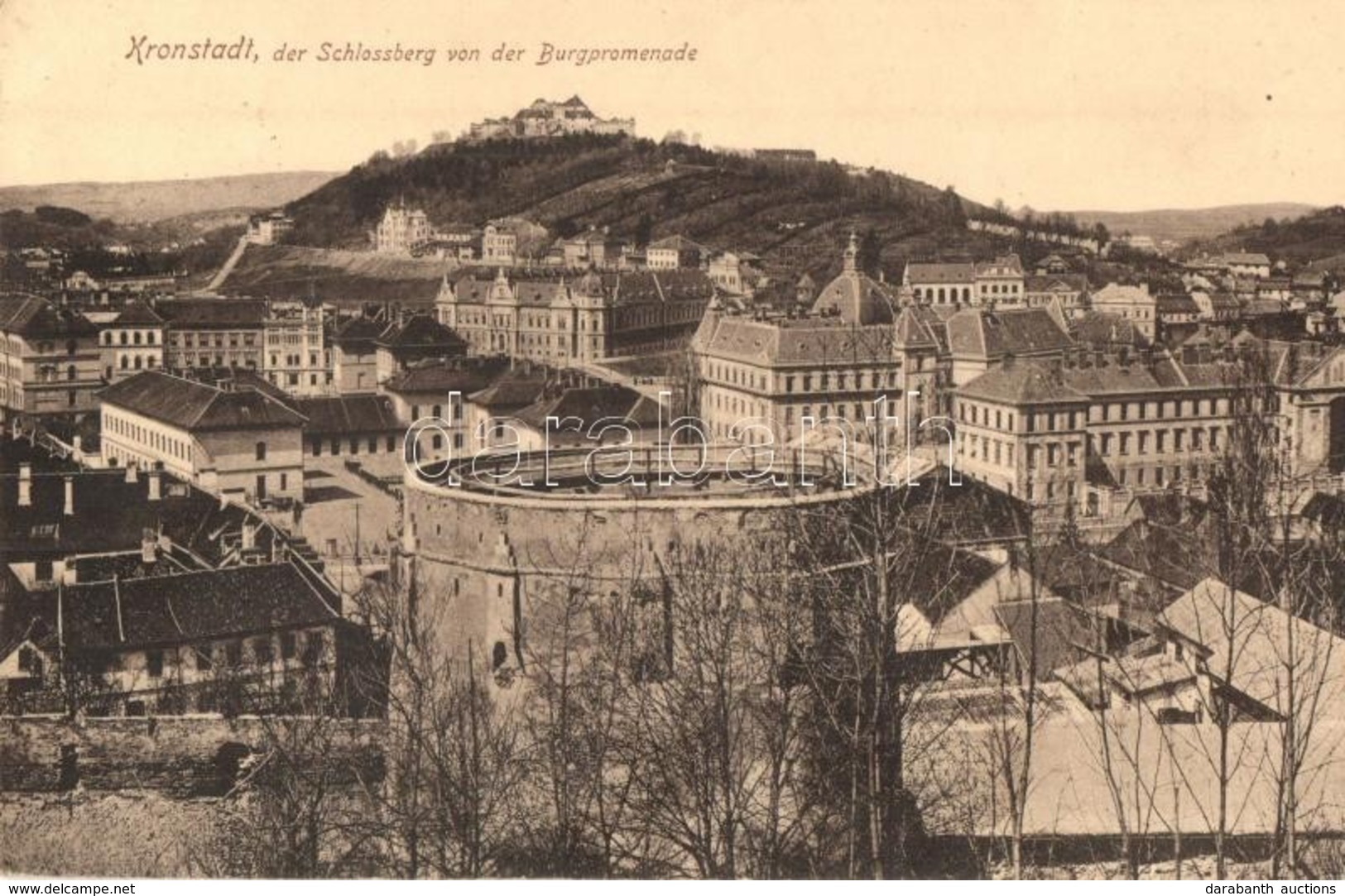 T2 Brassó, Kronstadt, Brasov; Schlossberg Von Der Burgpromenade / Látkép A Vársétányról. H. Zeidner / Panorama View From - Unclassified