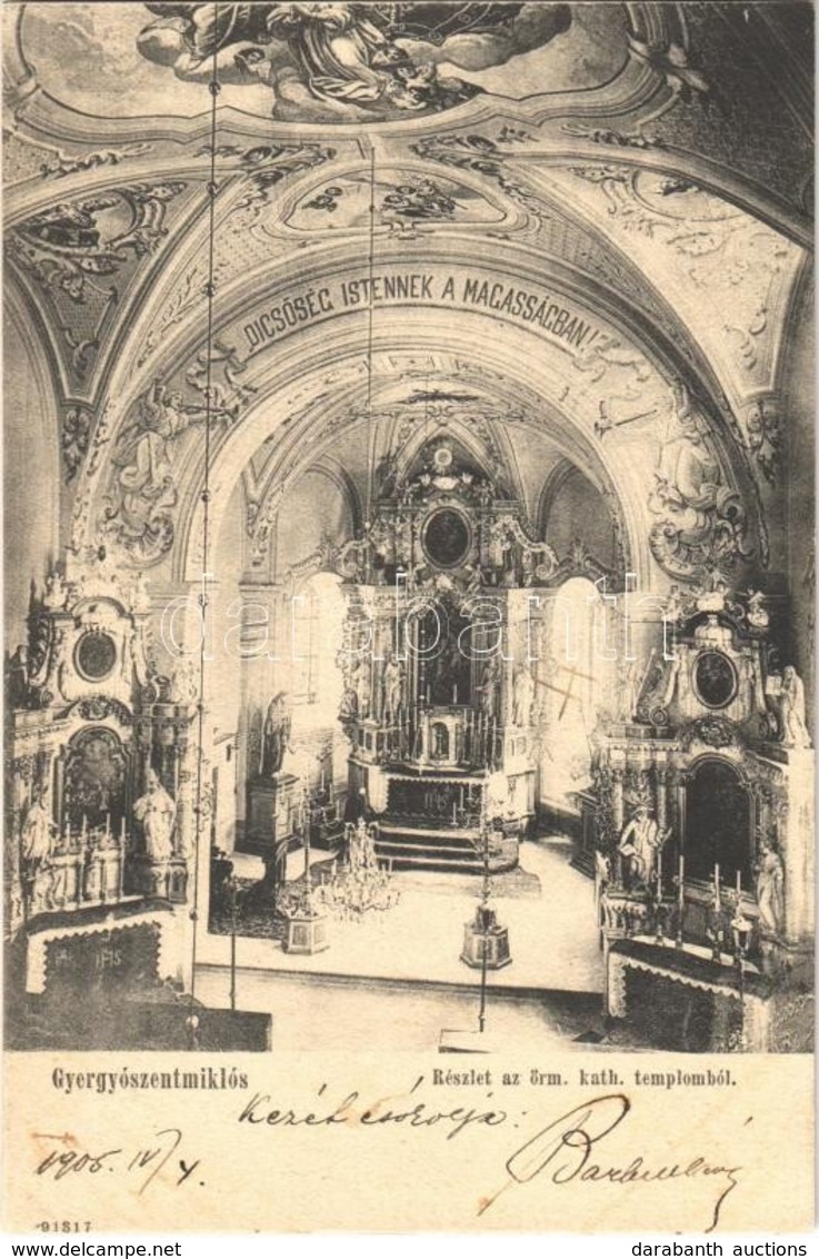 T2 1905 Gyergyószentmiklós, Gheorgheni; Örmény Katolikus Templom, Belső / Armenian Church Interior - Non Classés