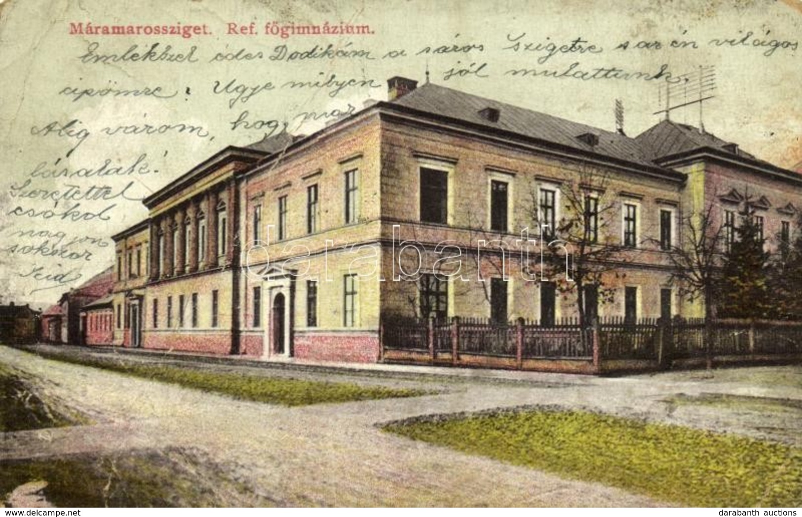 T3/T4 1914 Máramarossziget, Sighetu Marmatiei; Református Főgimnázium. Szimche Salamon Kiadása / Calvinist Grammar Schoo - Ohne Zuordnung