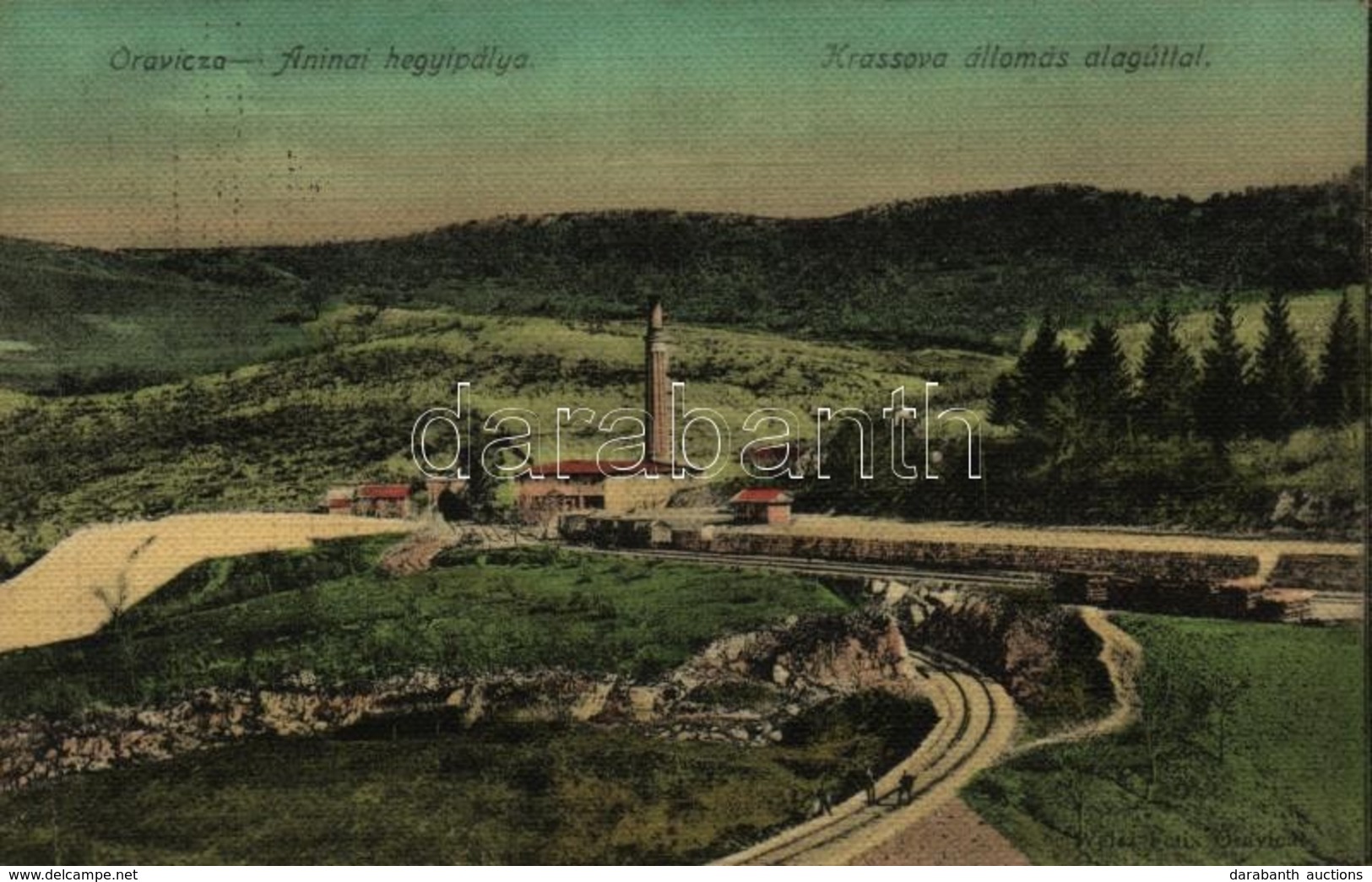 T2/T3 1911 Oravica-Anina, Oravita-Anina; Hegyipálya, Krassova állomás Az Alagúttal, Weisz Félix Kiadása / Railway Mounta - Ohne Zuordnung