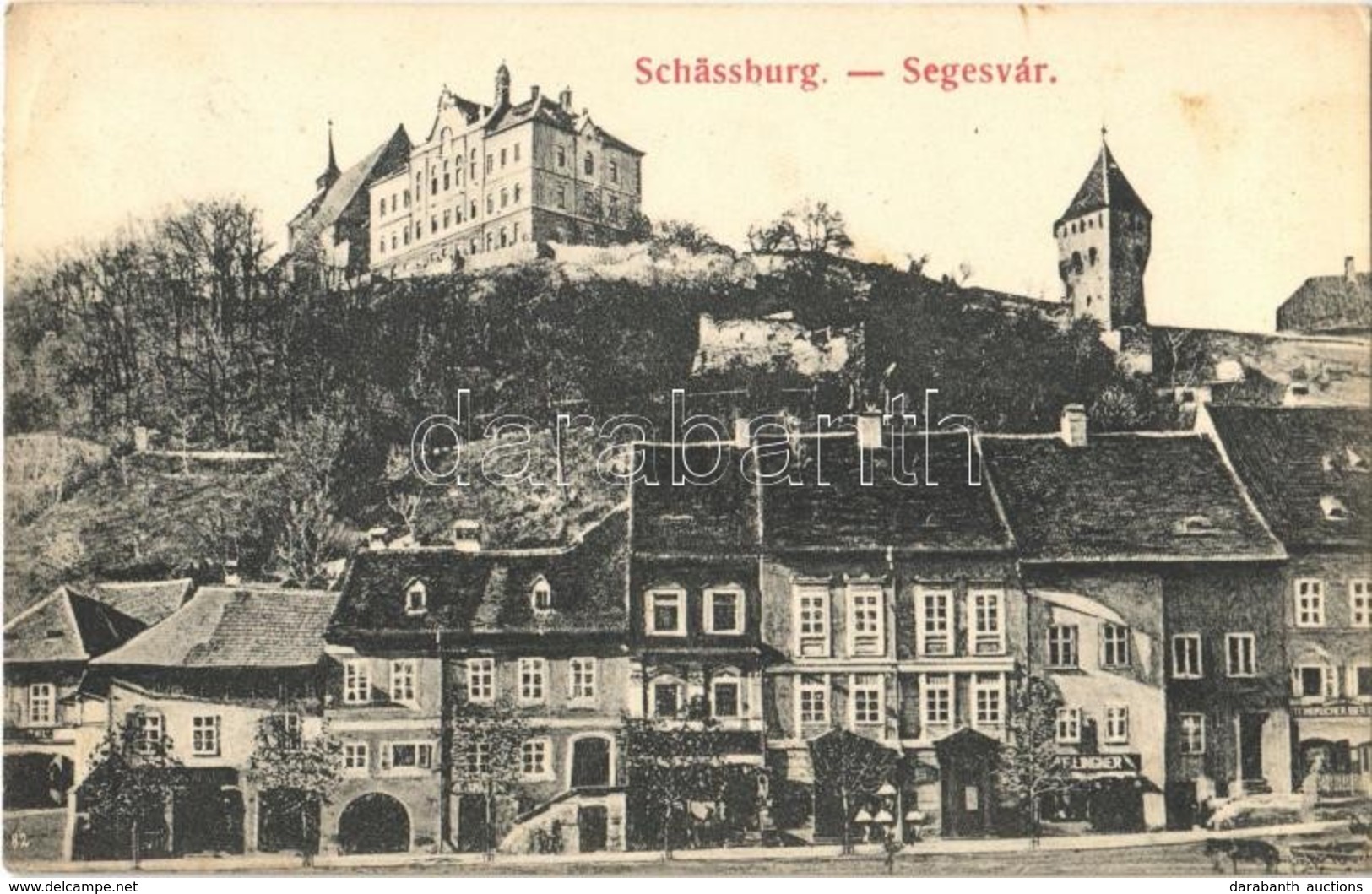 T2 1906 Segesvár, Schässburg, Sighisoara; F. Lingner üzlete / Shop - Ohne Zuordnung