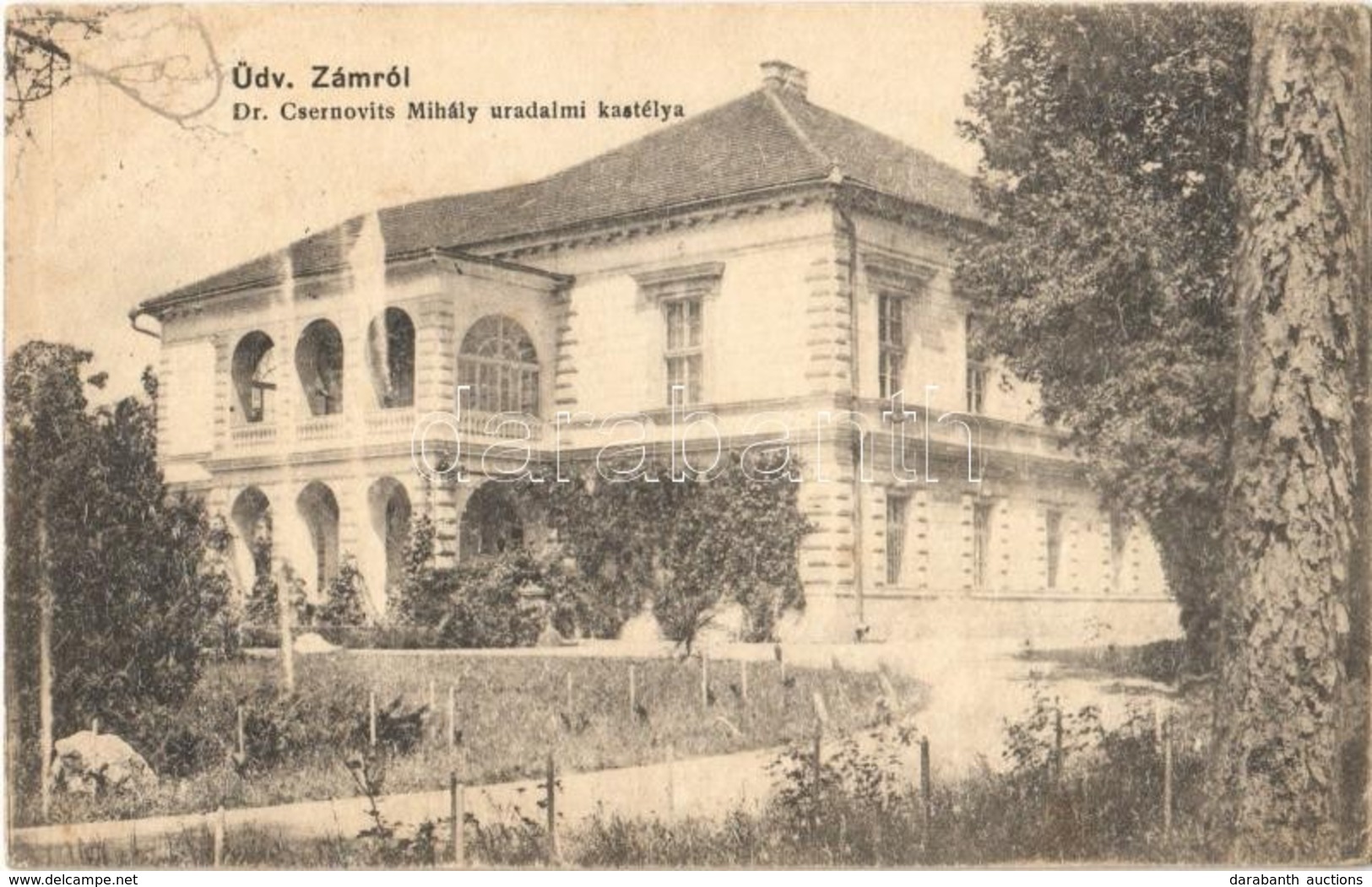 T2/T3 1915 Zám, Sameschdorf, Zam; Dr. Csernovits Mihály Uradalmi Kastélya. Bózsa László Felvétele. Kiadja Bienenstock Sá - Non Classés