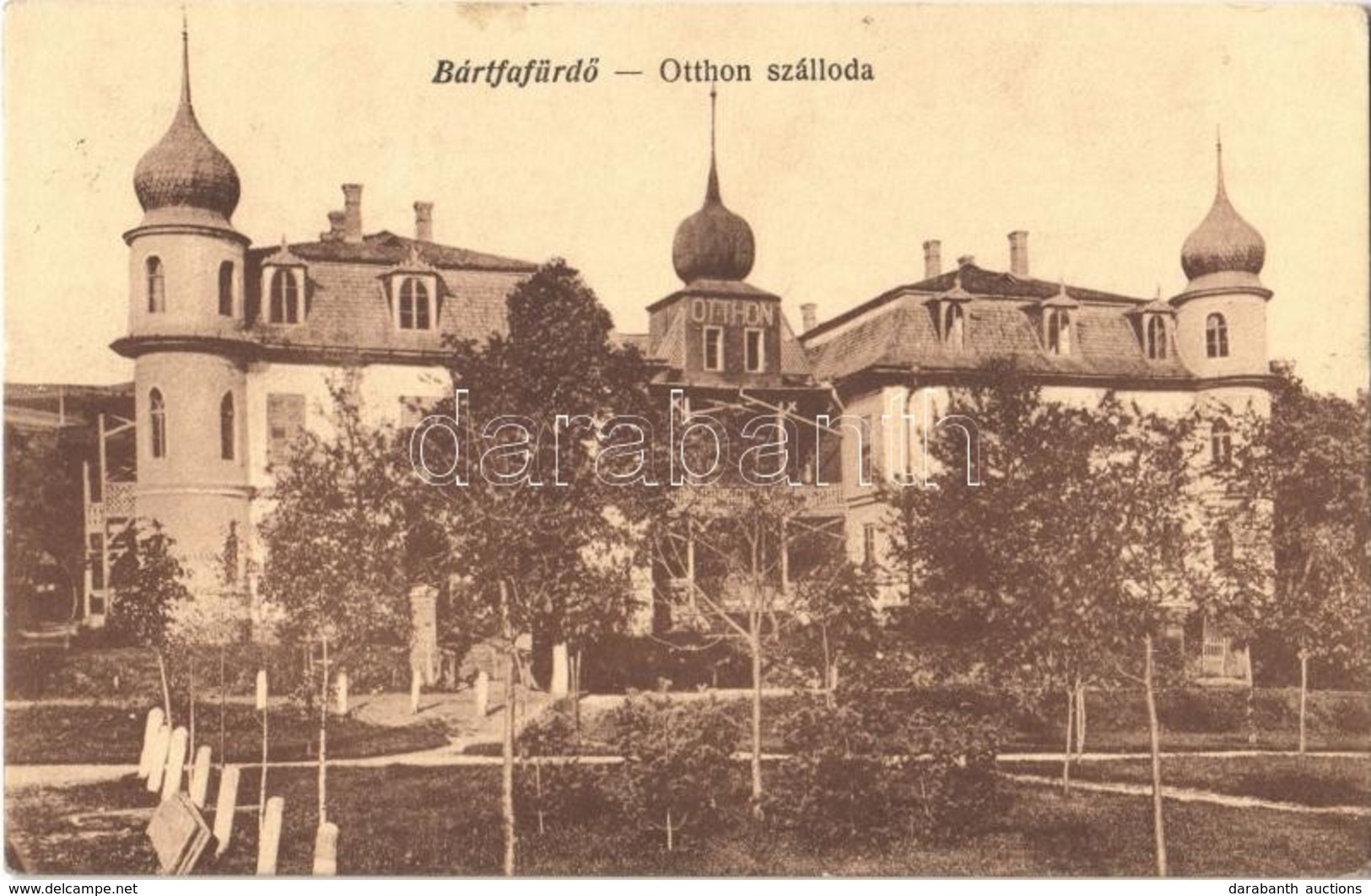 T2/T3 1916 Bártfa, Bártfafürdő, Bardejovské Kúpele, Bardiov, Bardejov; Otthon Szálloda. Salgó Mór Kiadása / Hotel (EK) - Sonstige & Ohne Zuordnung