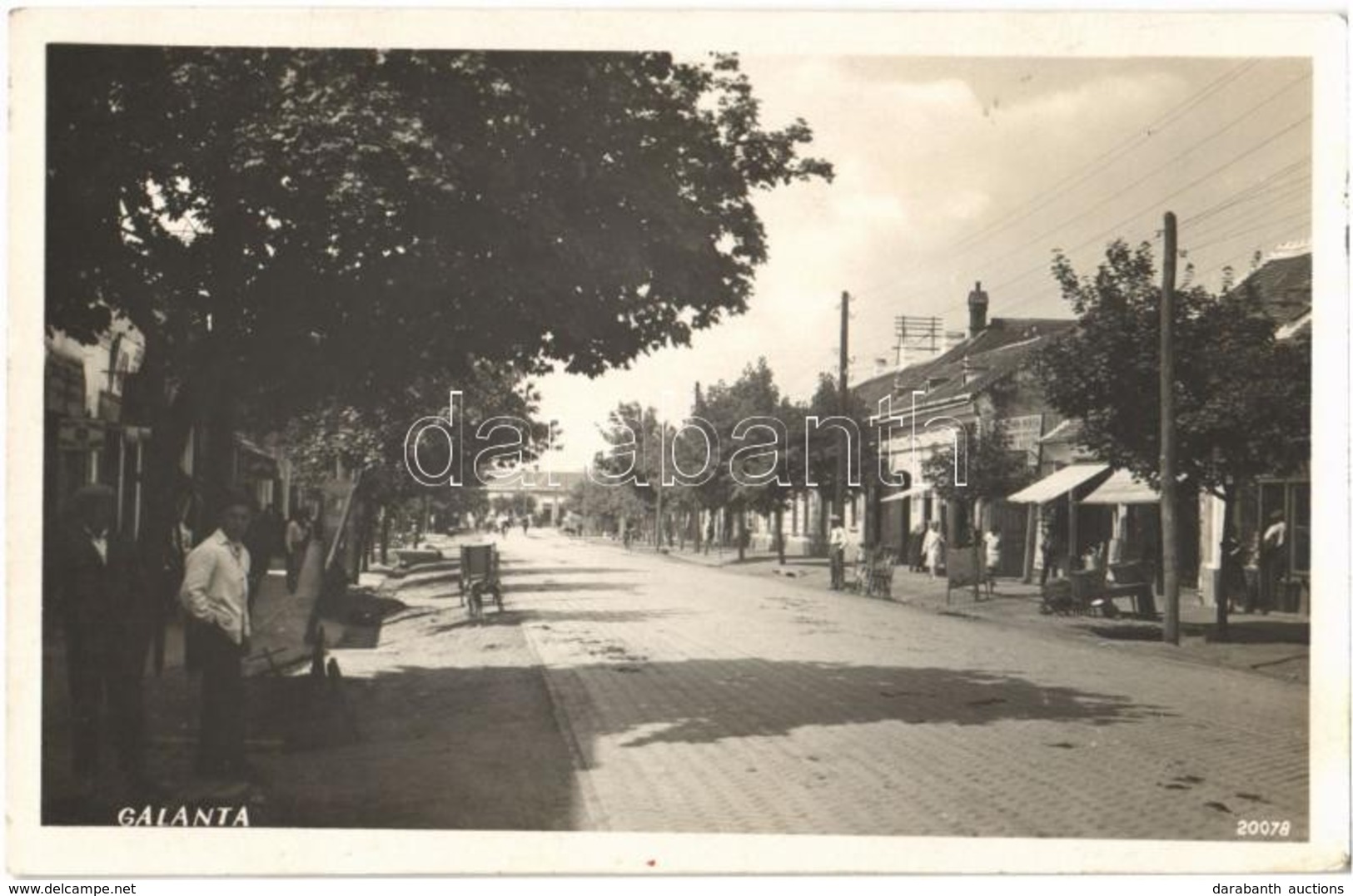 T2 1931 Galánta, Galanta; Utca, Kohn Miksa üzlete / Street, Shops. Photo - Autres & Non Classés