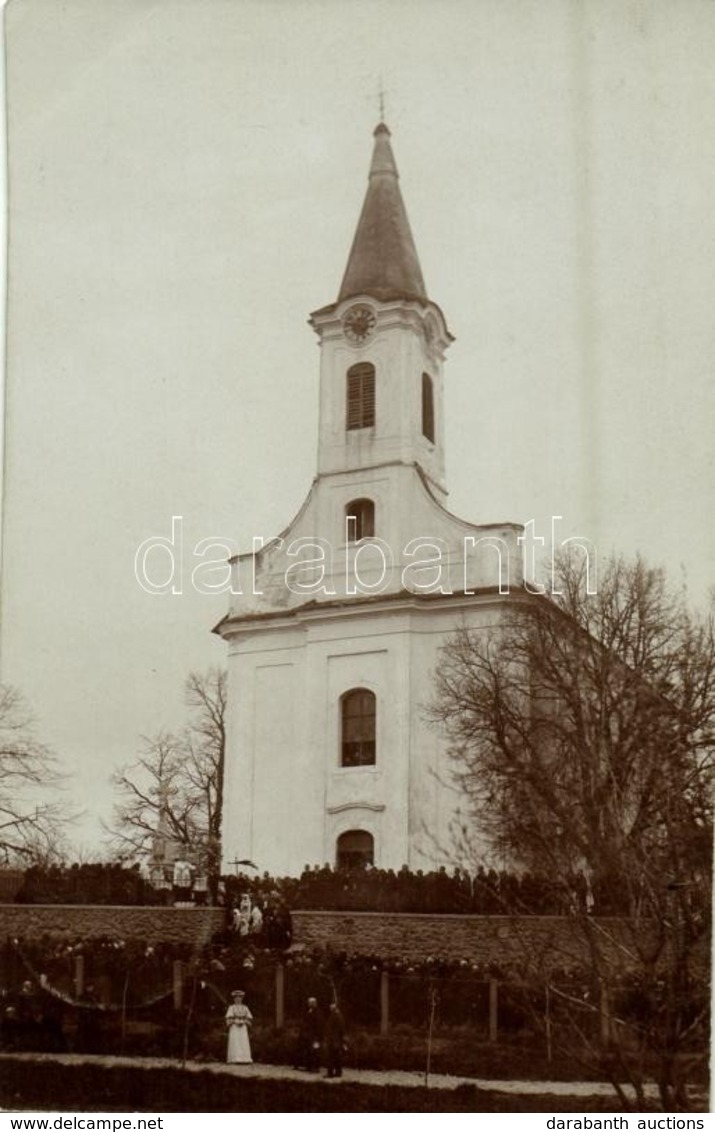T2 1908 Kislőd, Római Katolikus Templom, Augusztus 20-i ünnepség. Photo - Other & Unclassified