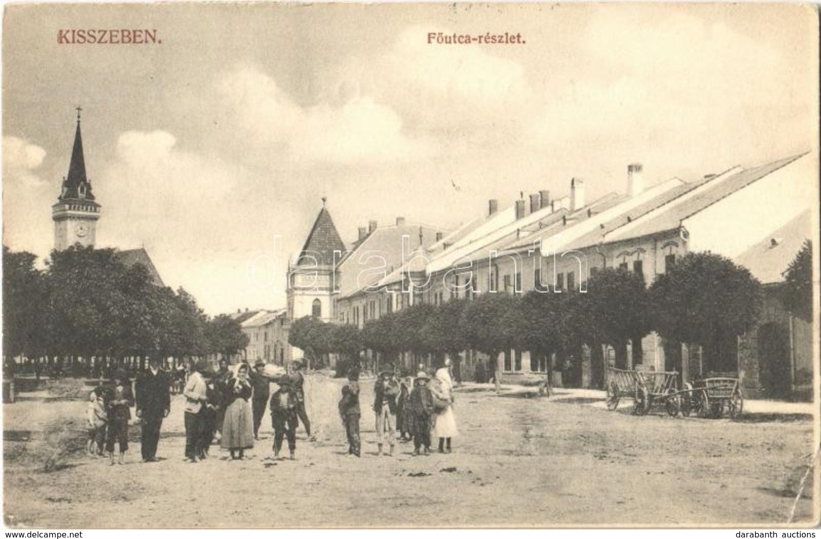 T2/T3 1909 Kisszeben, Zeben, Sabinov; Fő Utca / Main Street (EK) - Autres & Non Classés