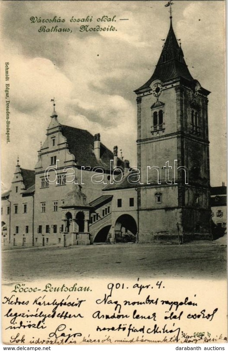 T2 1901 Lőcse, Leutschau, Levoca; Városház északi Oldala / Town Hall - Autres & Non Classés