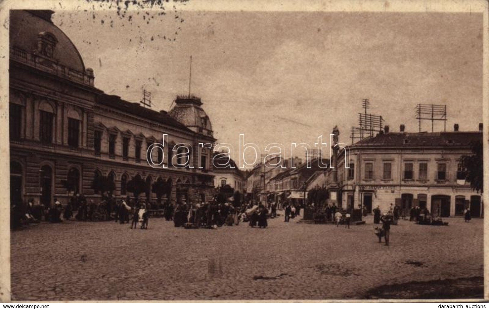 T2/T3 1920 Nyitra, Nitra; Fő Tér, Piac / Main Square, Market  (EK) - Autres & Non Classés