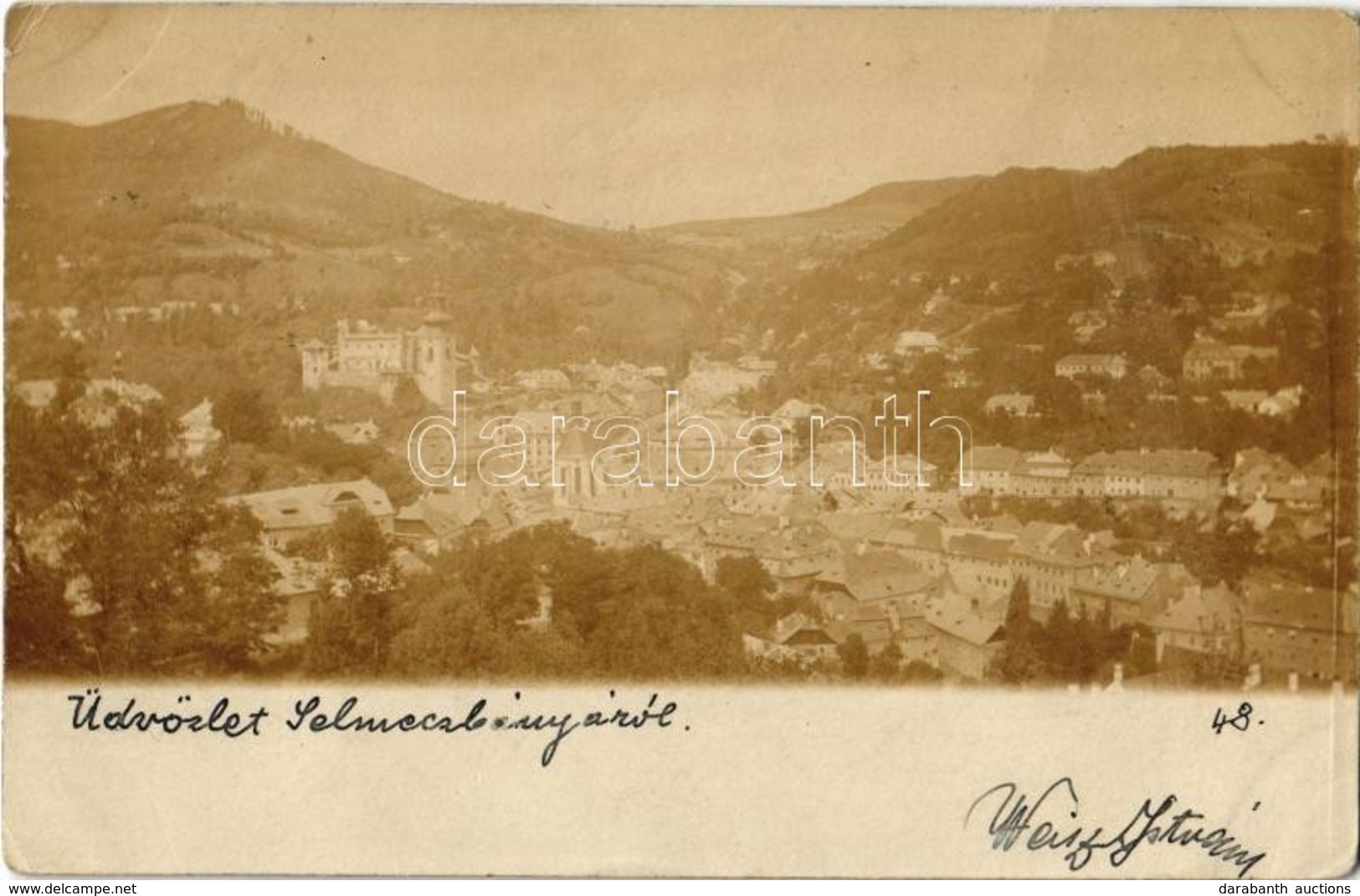 T2/T3 1898 (Vorläufer!) Selmecbánya, Schemnitz, Banská Stiavnica; Vár / Castle. Photo (EK) - Autres & Non Classés