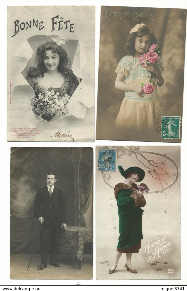 BEAU LOT DE 20 CARTES POSTALES FANTAISIE / ANNEE DEBUT 1900 . Cartes Ecrite .LOT 5 FRAIS DE LIVRAISON VOIR ANNONCE - 5 - 99 Postcards