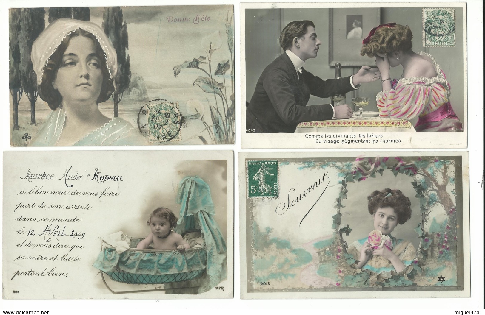 BEAU LOT DE 20 CARTES POSTALES FANTAISIE / ANNEE DEBUT 1900 . Cartes Ecrite .LOT 5 FRAIS DE LIVRAISON VOIR ANNONCE - 5 - 99 Postcards
