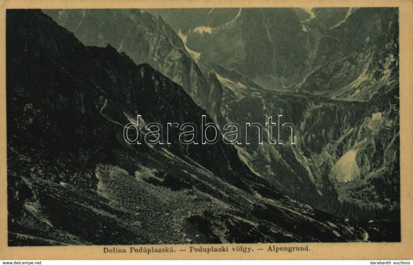 ** T1/T2 Tátra, Vysoké Tatry; Dolina Podúplazská (Bielovodská Dolina) / Poduplaszki-völgy / Valley - Autres & Non Classés