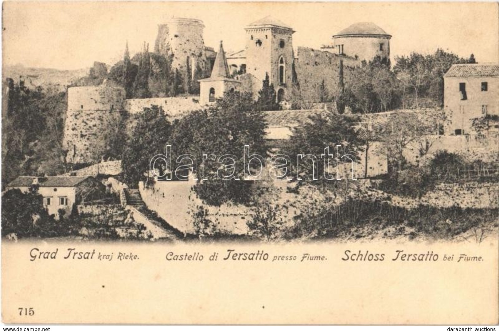 ** T2 Fiume, Rijeka; Castello Di Tersatto / Schloss / Trsat Castle - Sonstige & Ohne Zuordnung