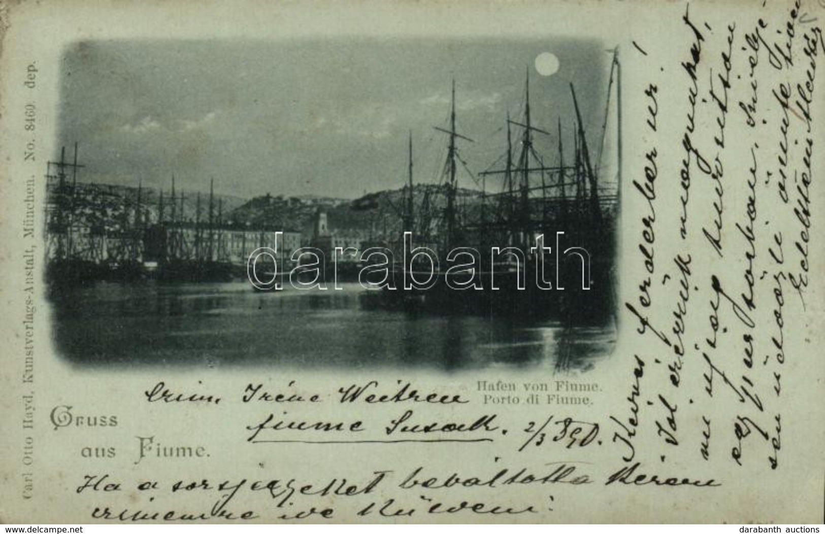 T2/T3 1898 Fiume, Hafen  / Port, Ships (EK) - Autres & Non Classés