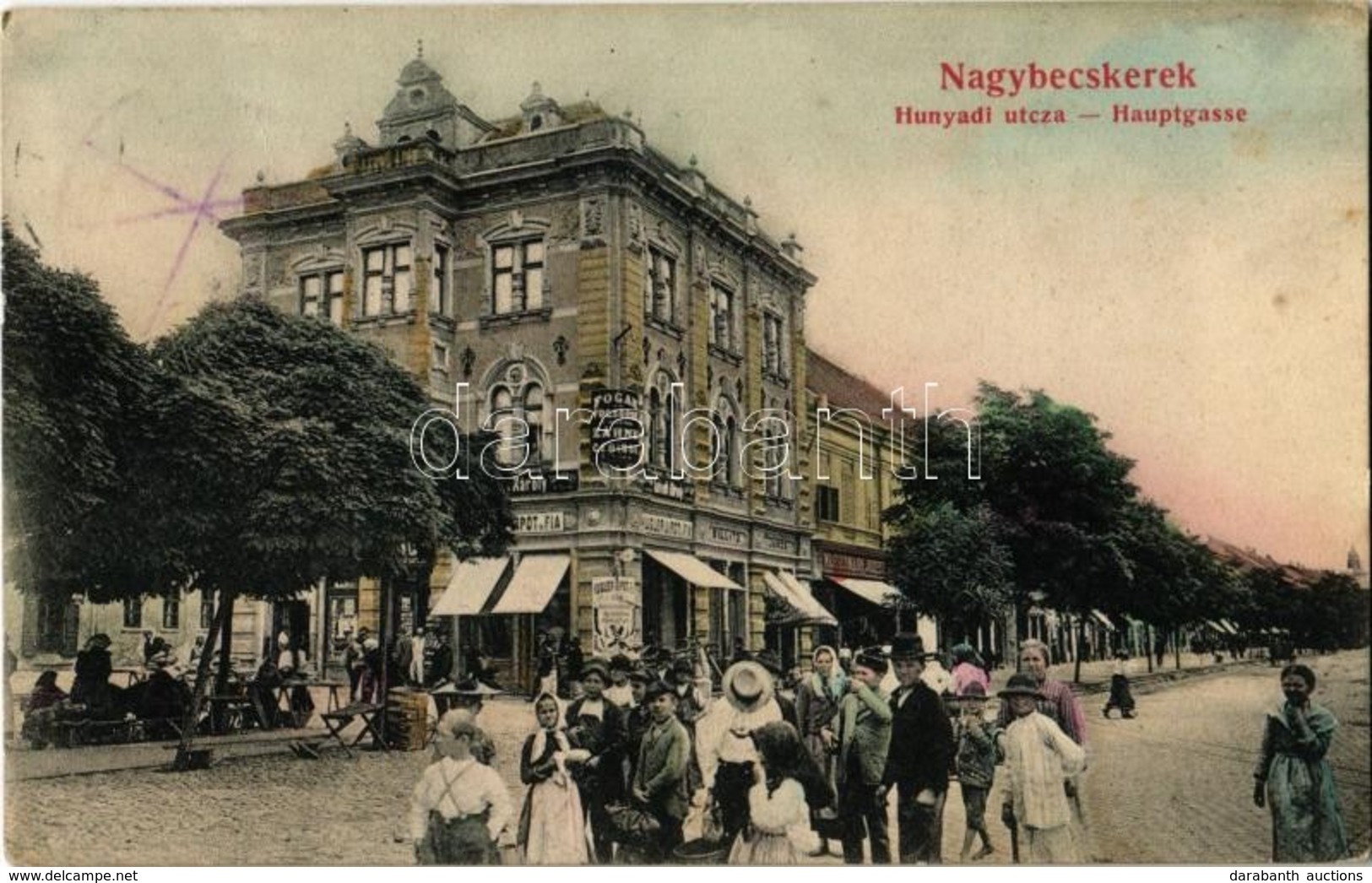 * T2 1906 Nagybecskerek, Zrenjanin, Veliki Beckerek; Hunyadi Utca, Fogorvos, Wassermann József, Billitz János és Kugler  - Non Classés