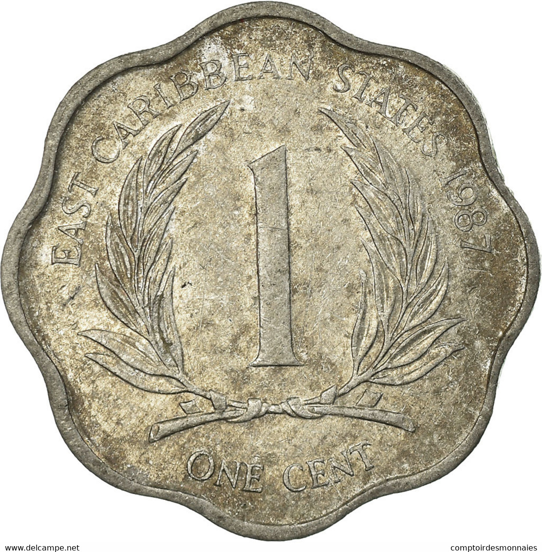 Monnaie, Etats Des Caraibes Orientales, Elizabeth II, Cent, 1987, TB+ - Oost-Caribische Staten