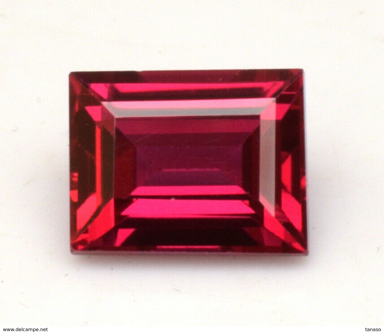 3.45 Ct Certified Mozambique Red Ruby Excellent Baguette Cut Loose Gemstone - Robijn