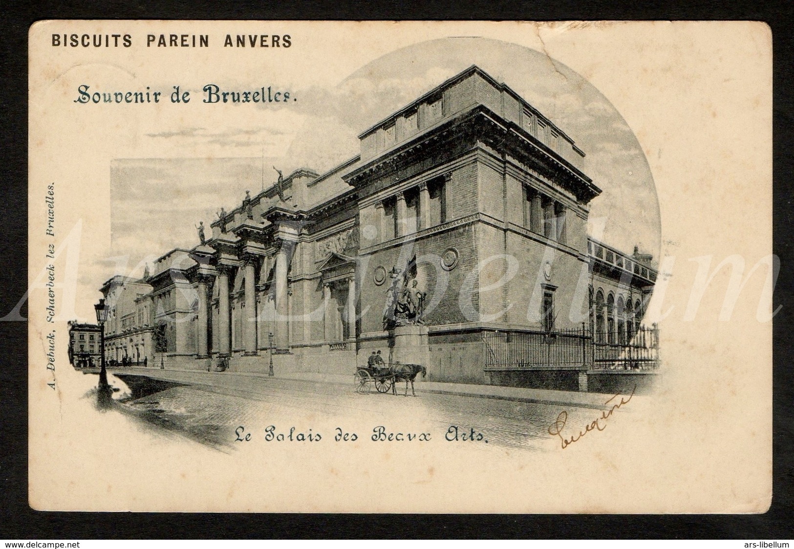 Postkaart / CPA / Bruxelles / Brussel / Souvenir De Bruxelles / Le Palais Des Beaux Arts / Ed. A. Debuck / 1906 / 2 Scan - Musées