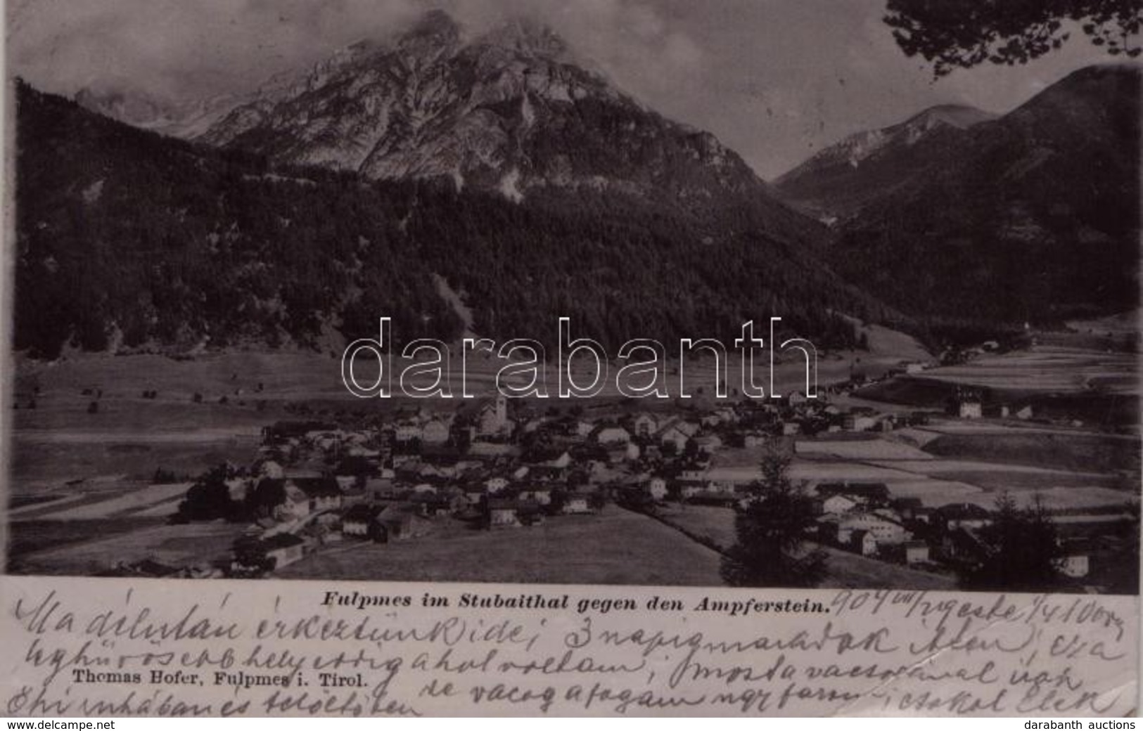 T2/T3 1904 Fulpmes Im Stubaithal Gegen Den Ampferstein / General View, Mountain (EK) - Sonstige & Ohne Zuordnung