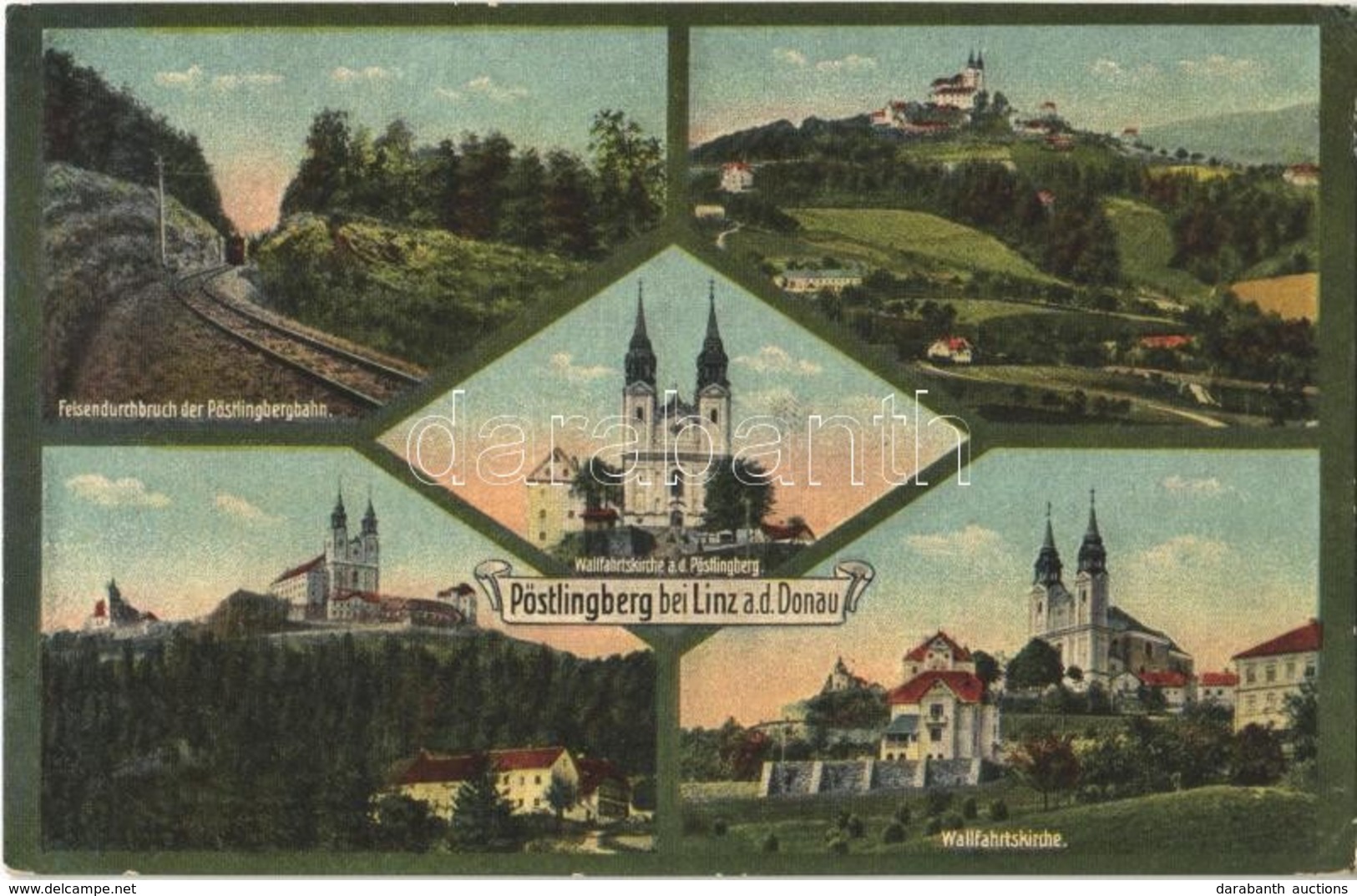 T2 Linz, Pöstlingberg, Wallfahrtskirche, Felsendurchbruch / Church - Autres & Non Classés