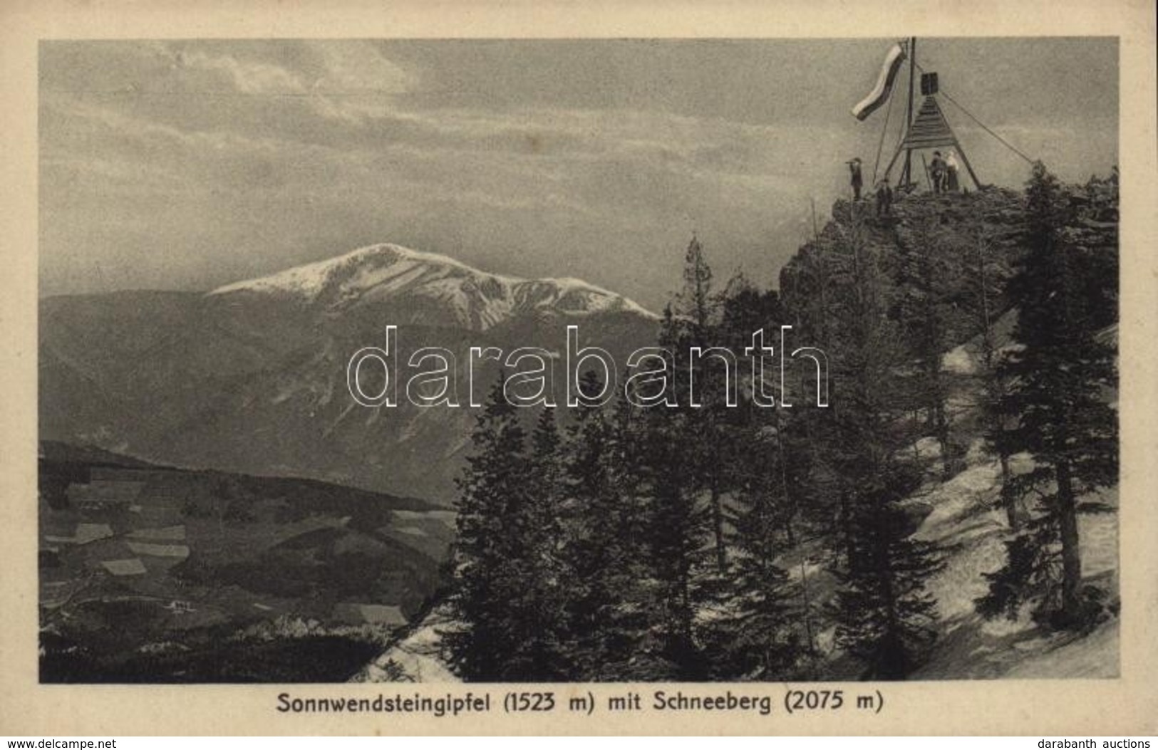** T1/T2 Maria Schutz (Schottwien), Sonnwendsteingipfel Mit Schneeberg / Mountain Peak - Sonstige & Ohne Zuordnung