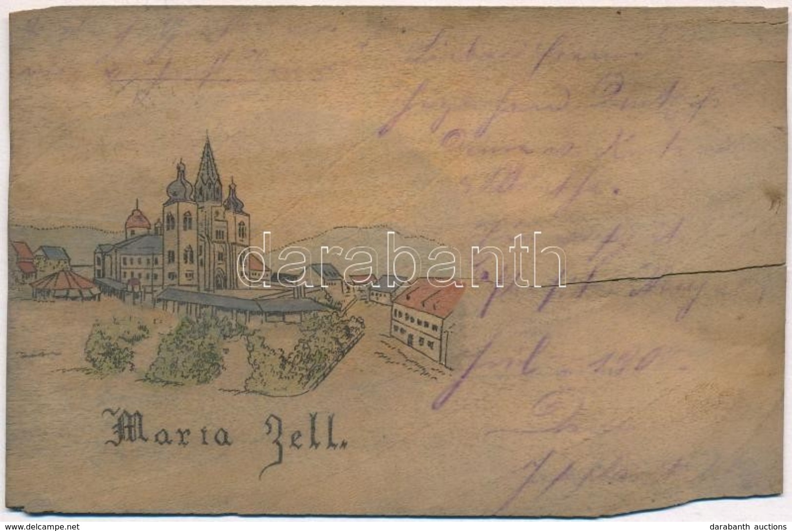 T4 1900 Mariazell, Wooden Postcard (b) - Autres & Non Classés