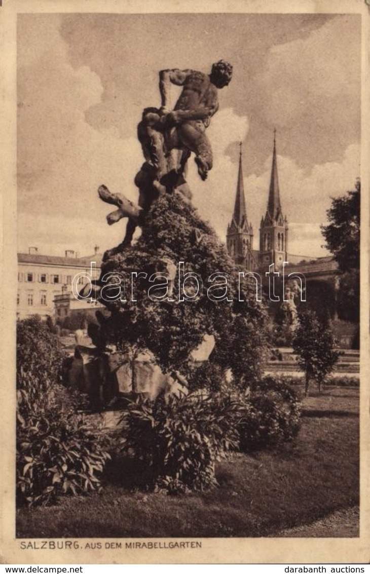 ** T2/T3 Salzburg, Aus Dem Mirabellgarten / Garden, Monument, Church (worn Corners) - Autres & Non Classés