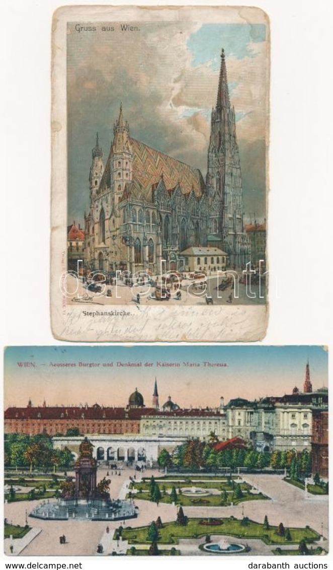 ** * Wien, Vienna, Bécs; - 4 Pre-1945 Postcards - Autres & Non Classés